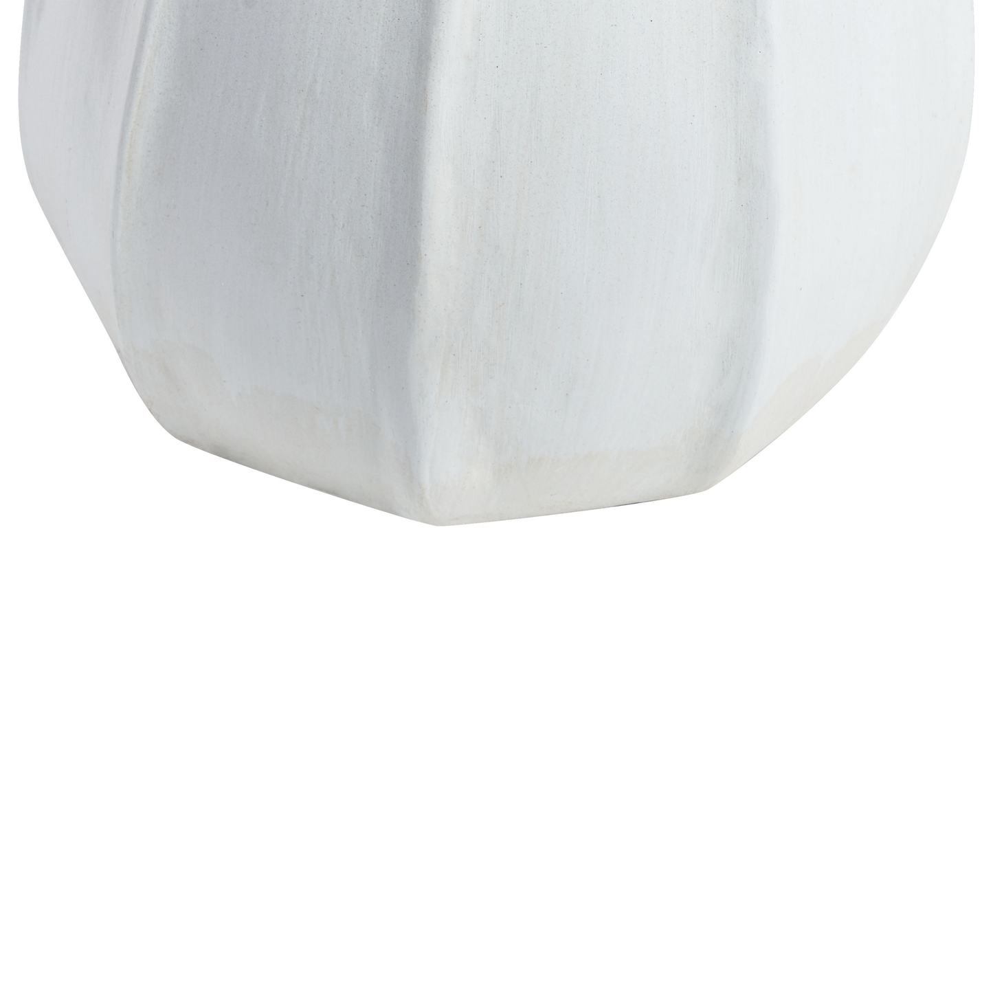 Dekovase KAMPAR Keramik 30 cm Weiss