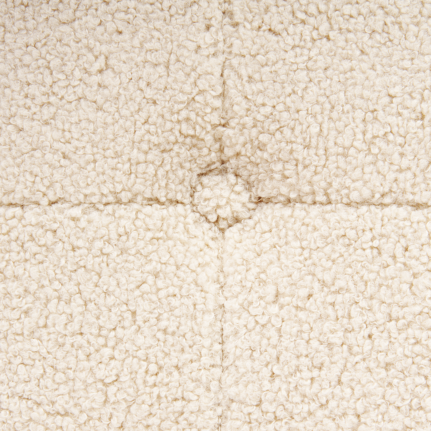 Pouf Bouclé ⌀ 55 cm beige TAMPA