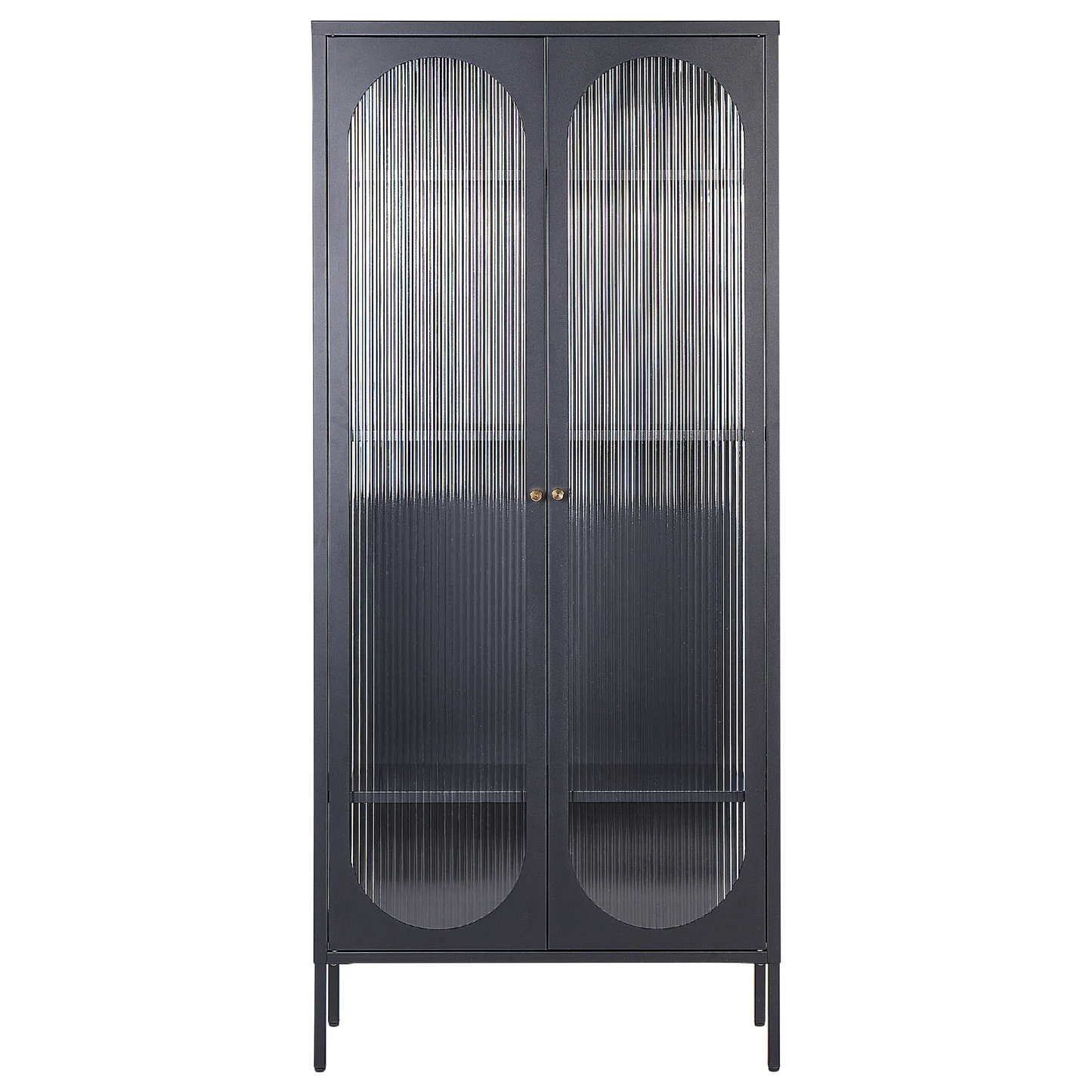 Vitrine FOXTON Metall 80 cm Schwarz