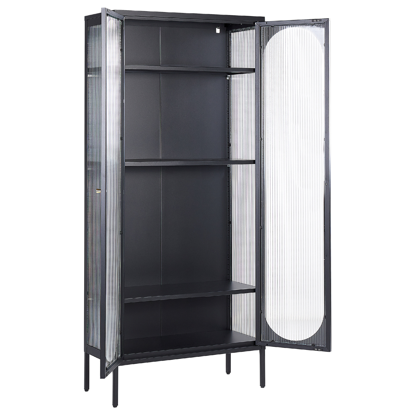 Vitrine FOXTON Metall 80 cm Schwarz