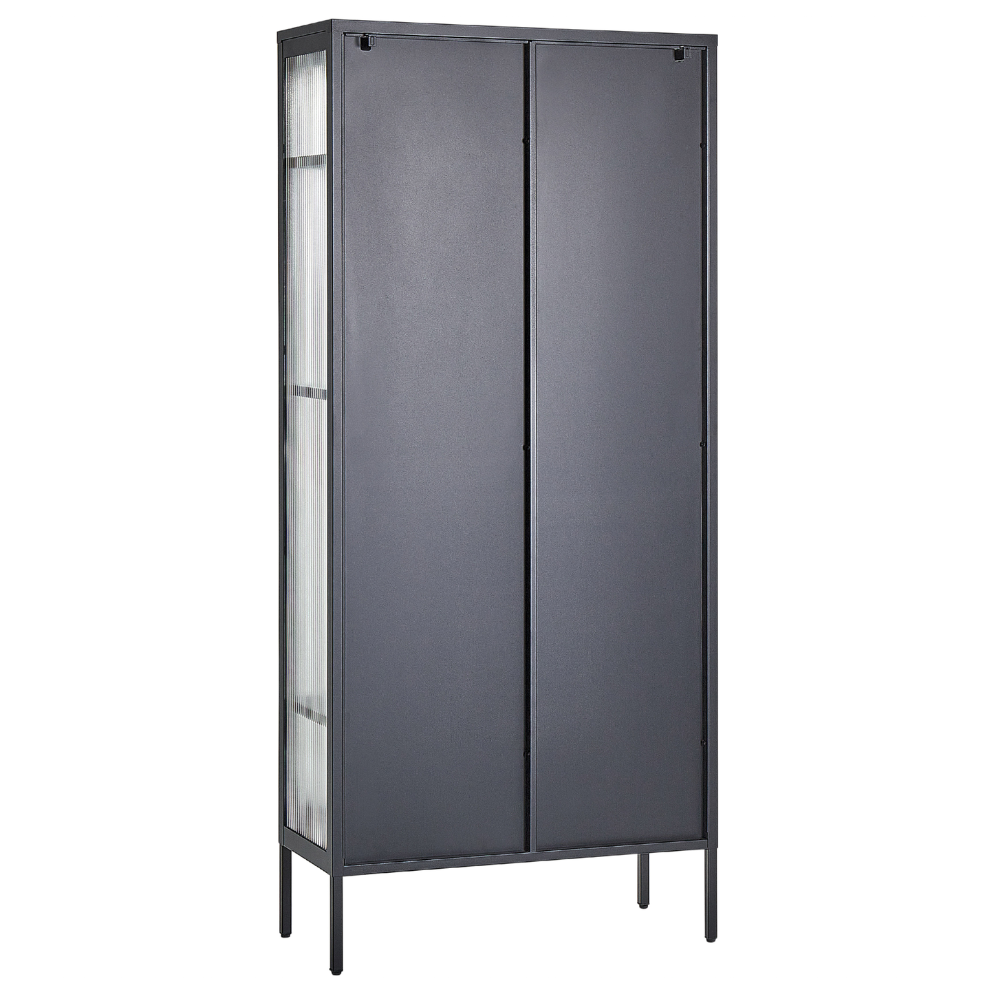 Vitrine FOXTON Metall 80 cm Schwarz