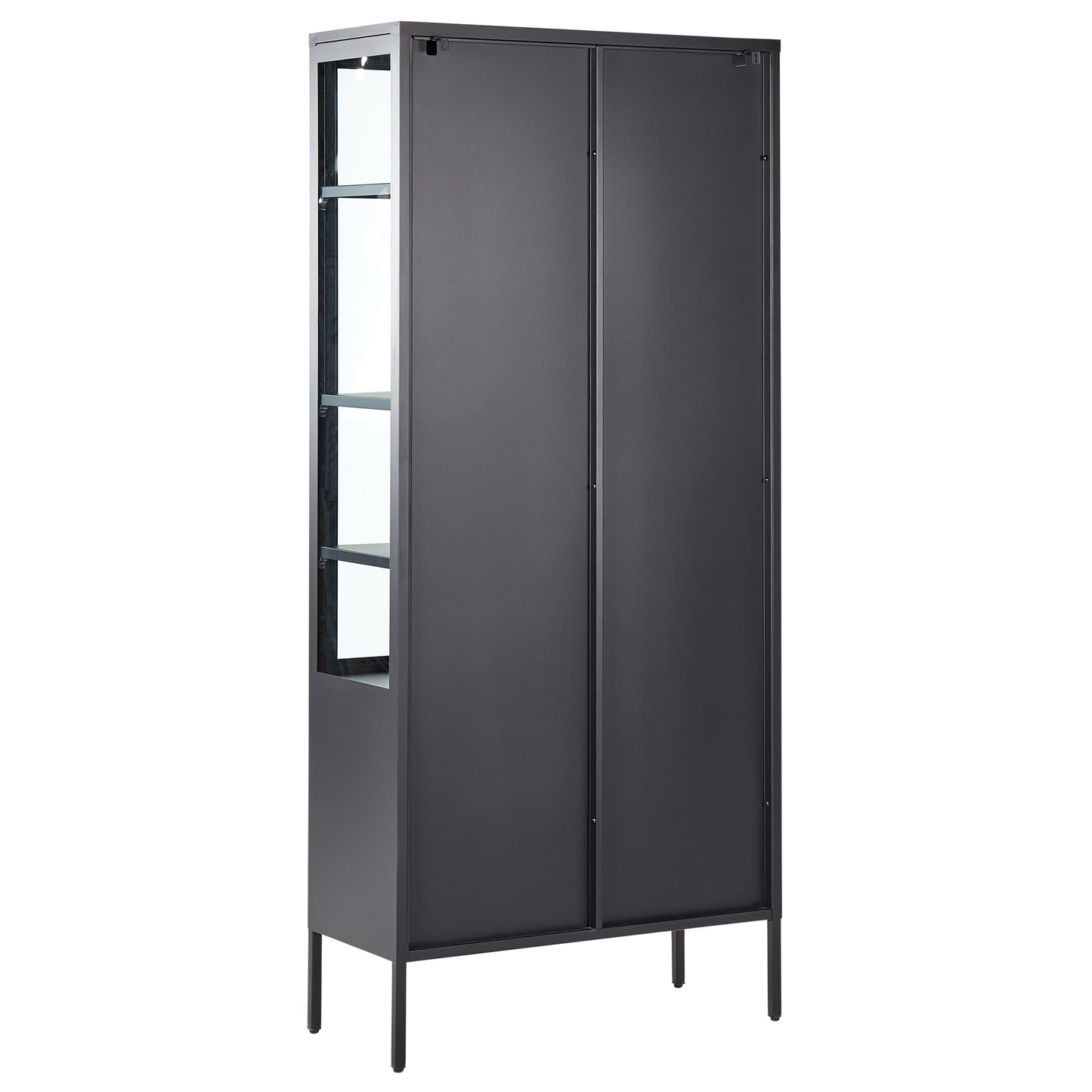 Vitrine OXTED Metall 80 cm Schwarz