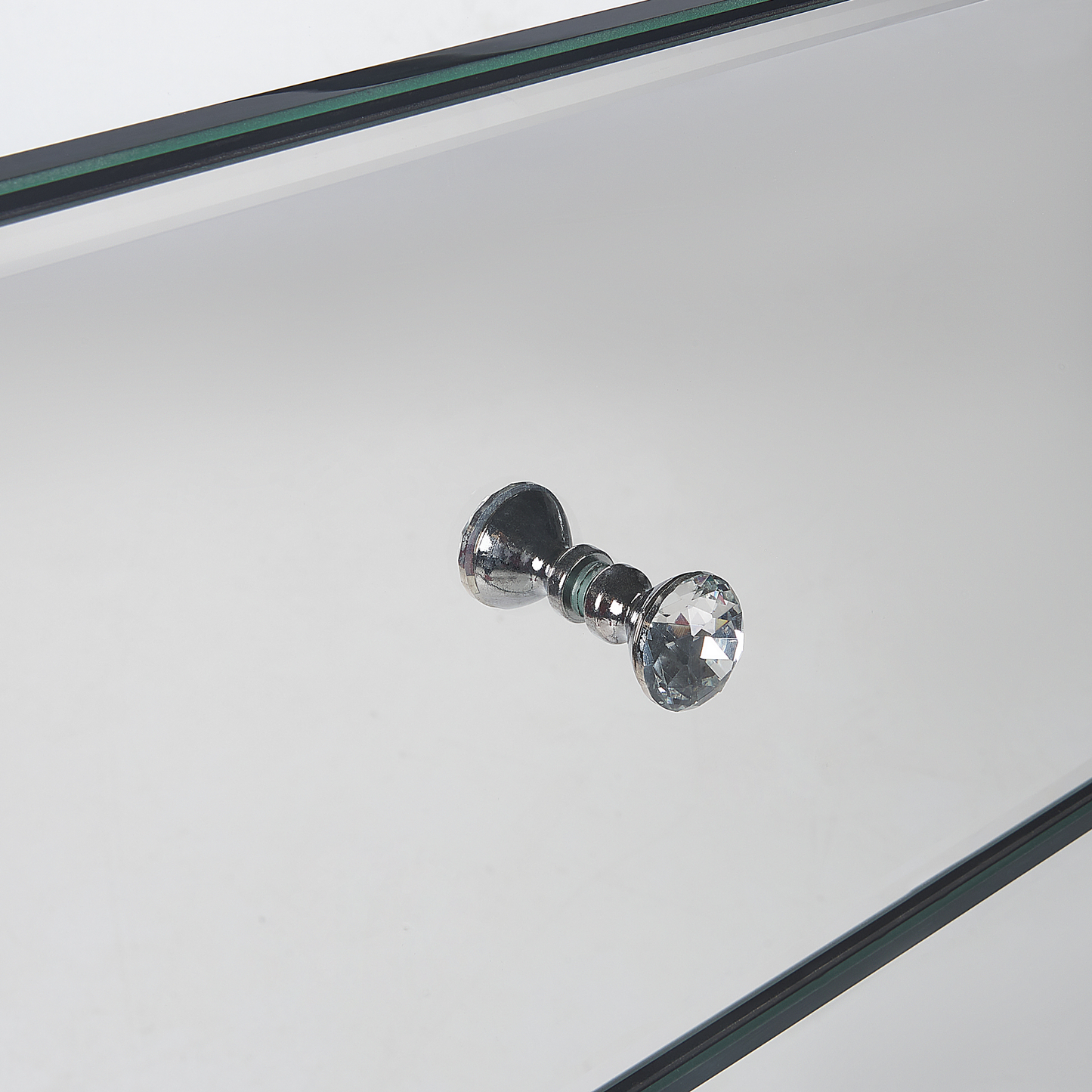 Kommode mit 5 Schubladen NESLE 80 cm Spiegeleffekt Silber