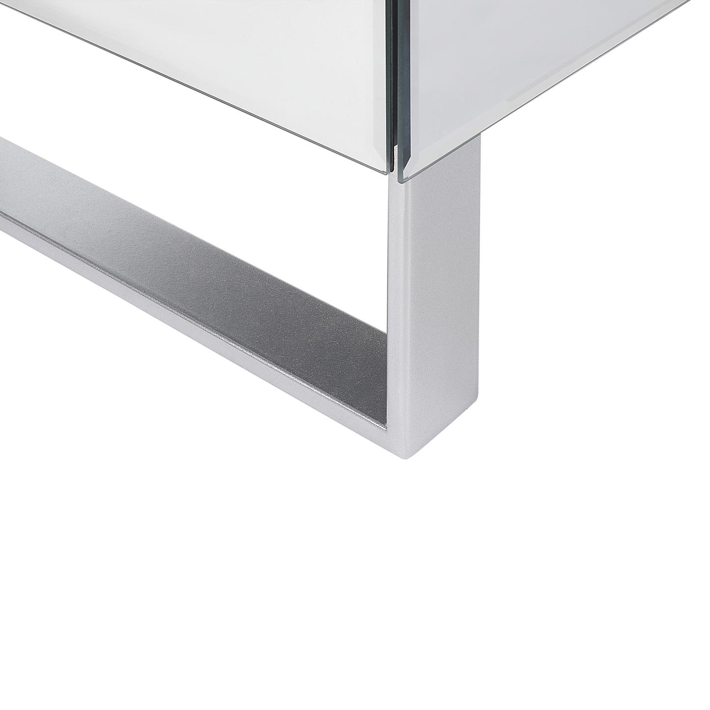 Kommode mit 5 Schubladen NESLE 80 cm Spiegeleffekt Silber