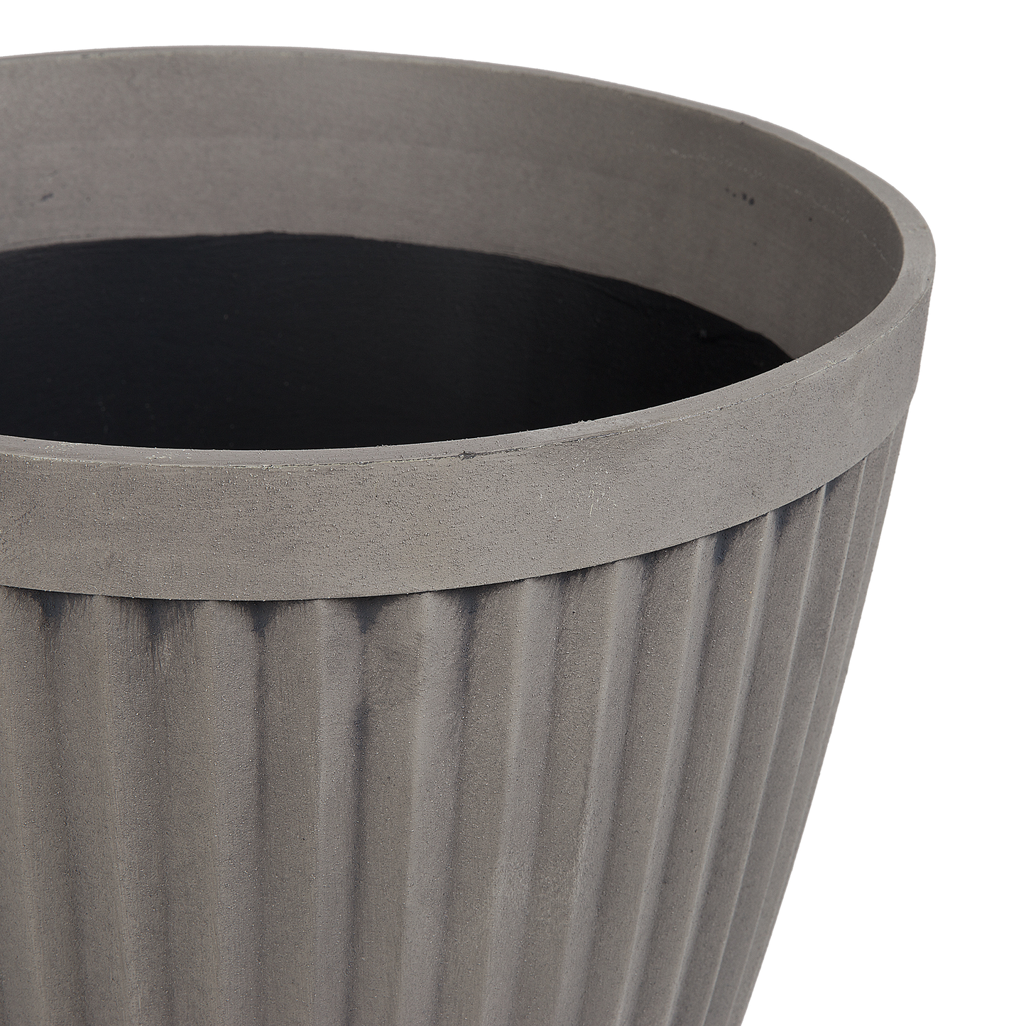 Set mit 2 Blumentöpfen POKA Stein 36 cm Taupe