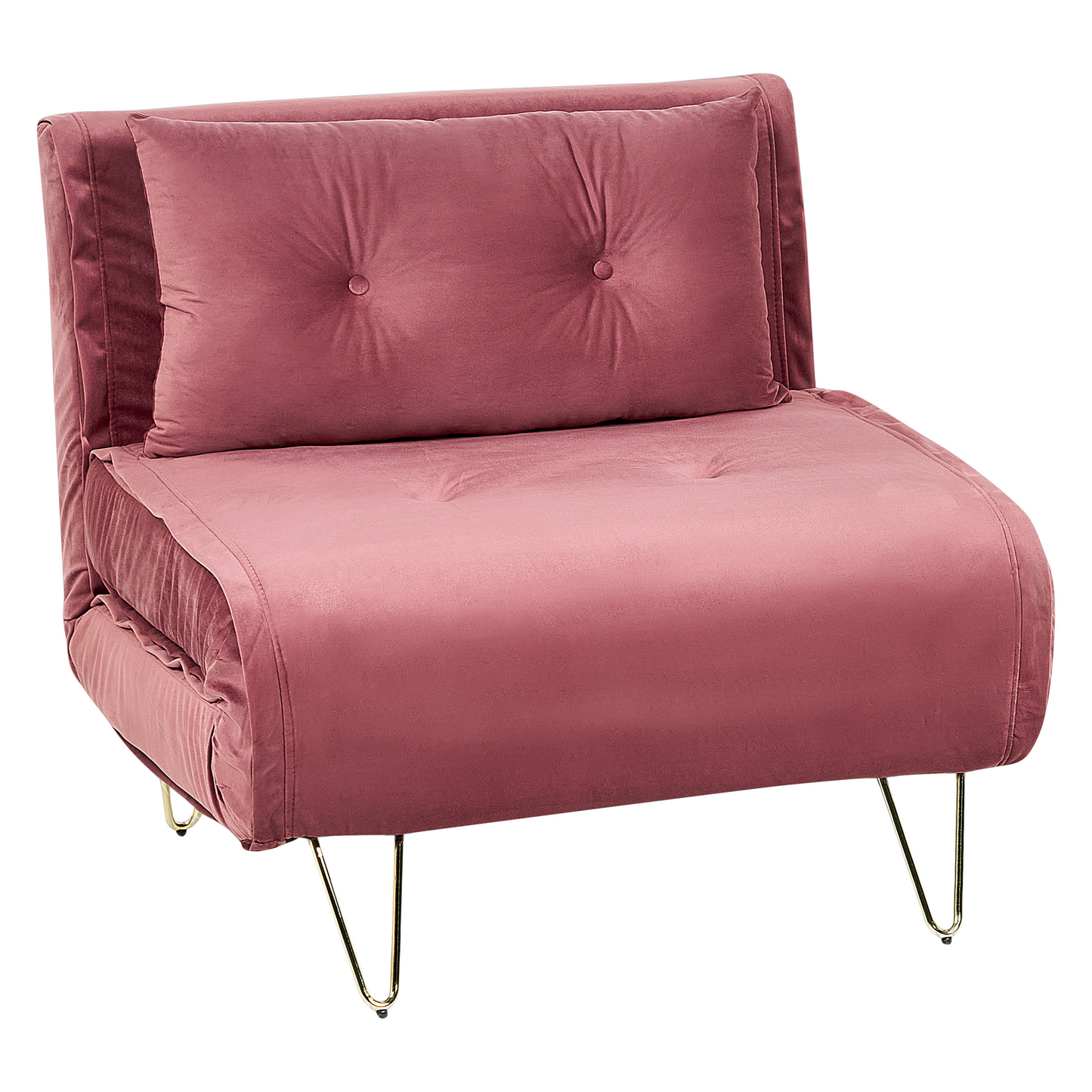 Schlafsofa Samtstoff rosa VESTFOLD