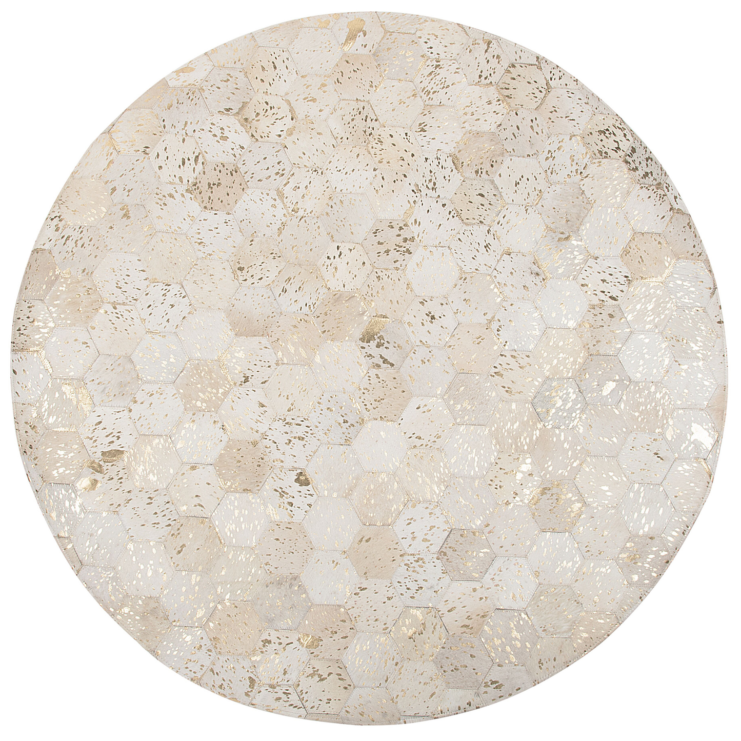 Teppich Kuhfell grau ⌀ 140 cm Patchwork Kurzflor ZEYTIN