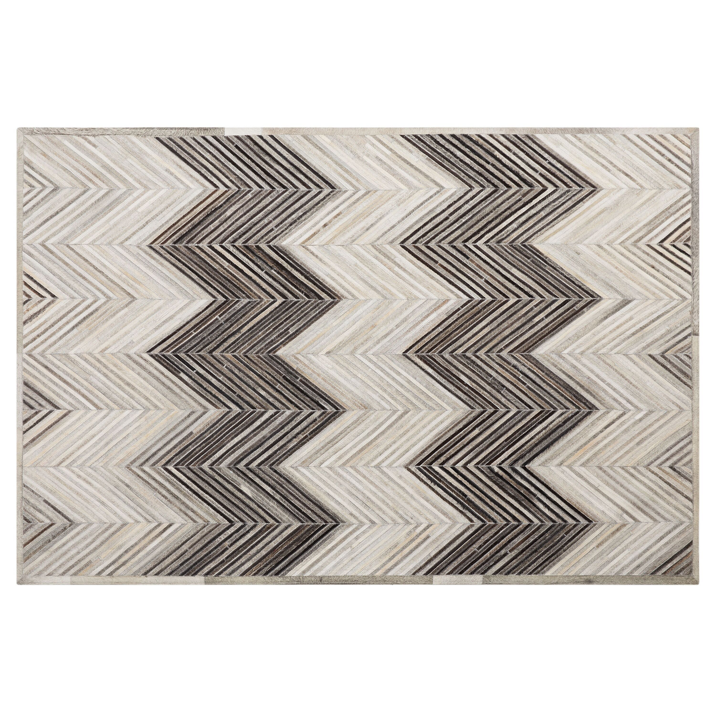 Teppich Kuhfell grau 140 x 200 cm Kurzflor AYTEPE