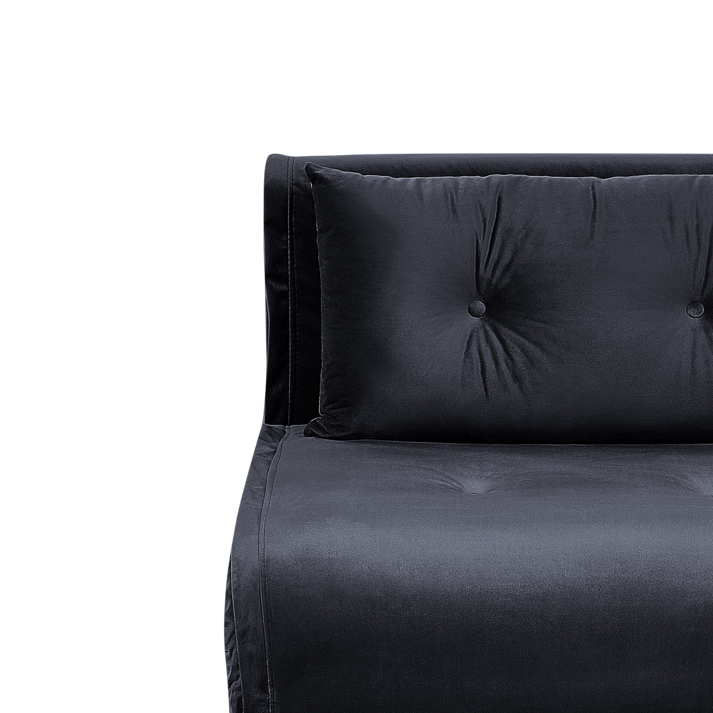 Schlafsofa Samtstoff schwarz VESTFOLD