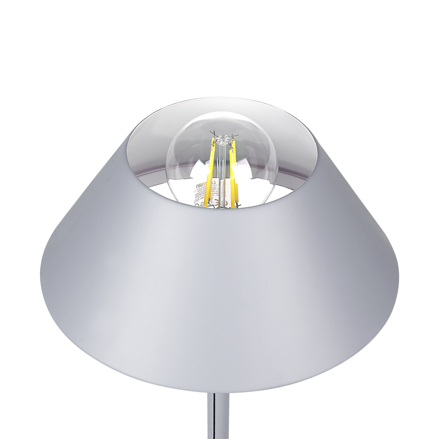 Tischleuchte CAPARO Metall Hellgrau