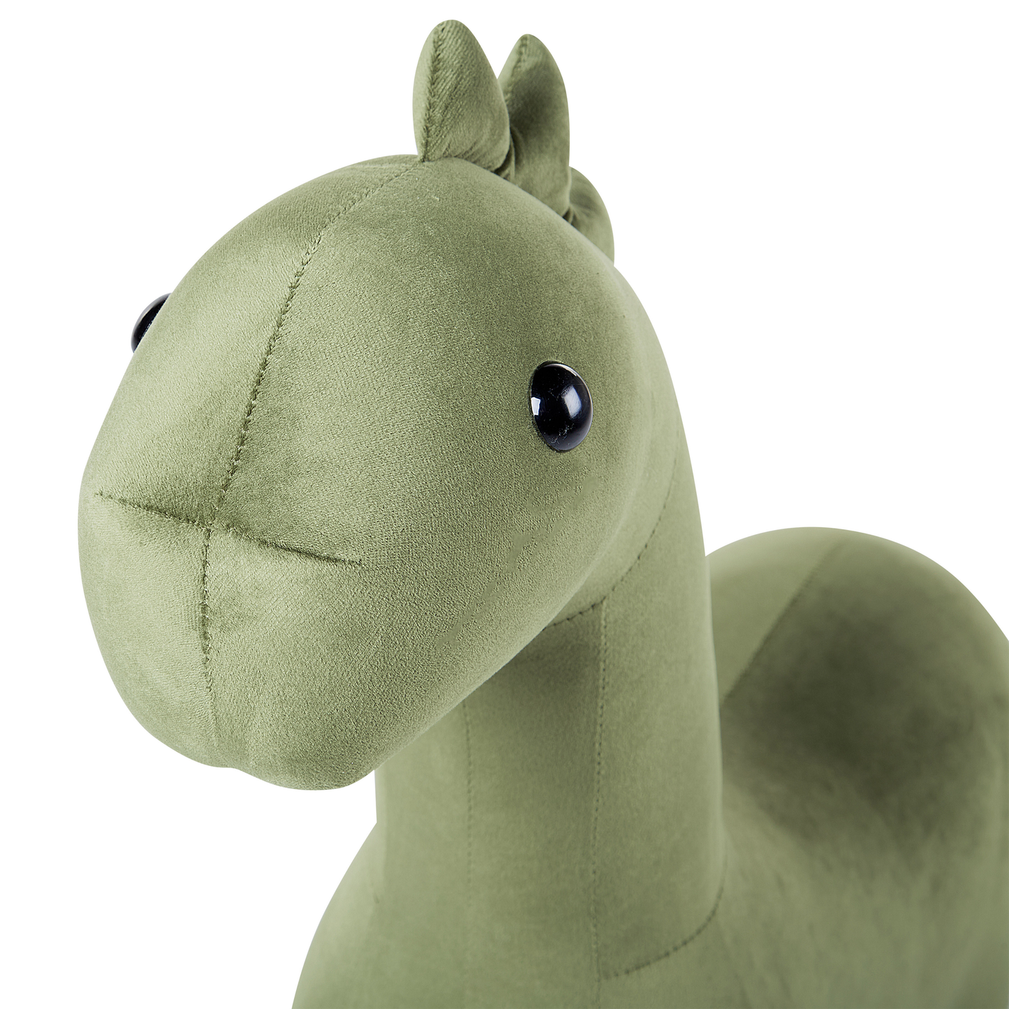 Tierhocker Samtstoff grün Dinosaurierform BRONTOSAUR