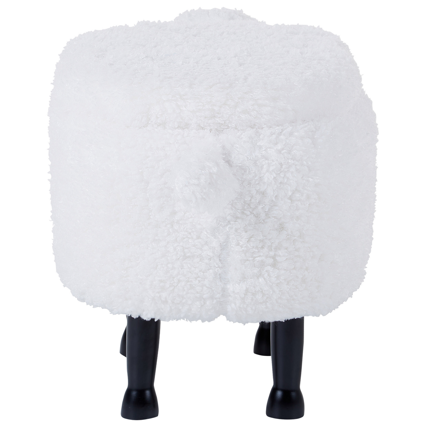 Tierhocker mit Stauraum Felloptik weiss Schafform SHEEP