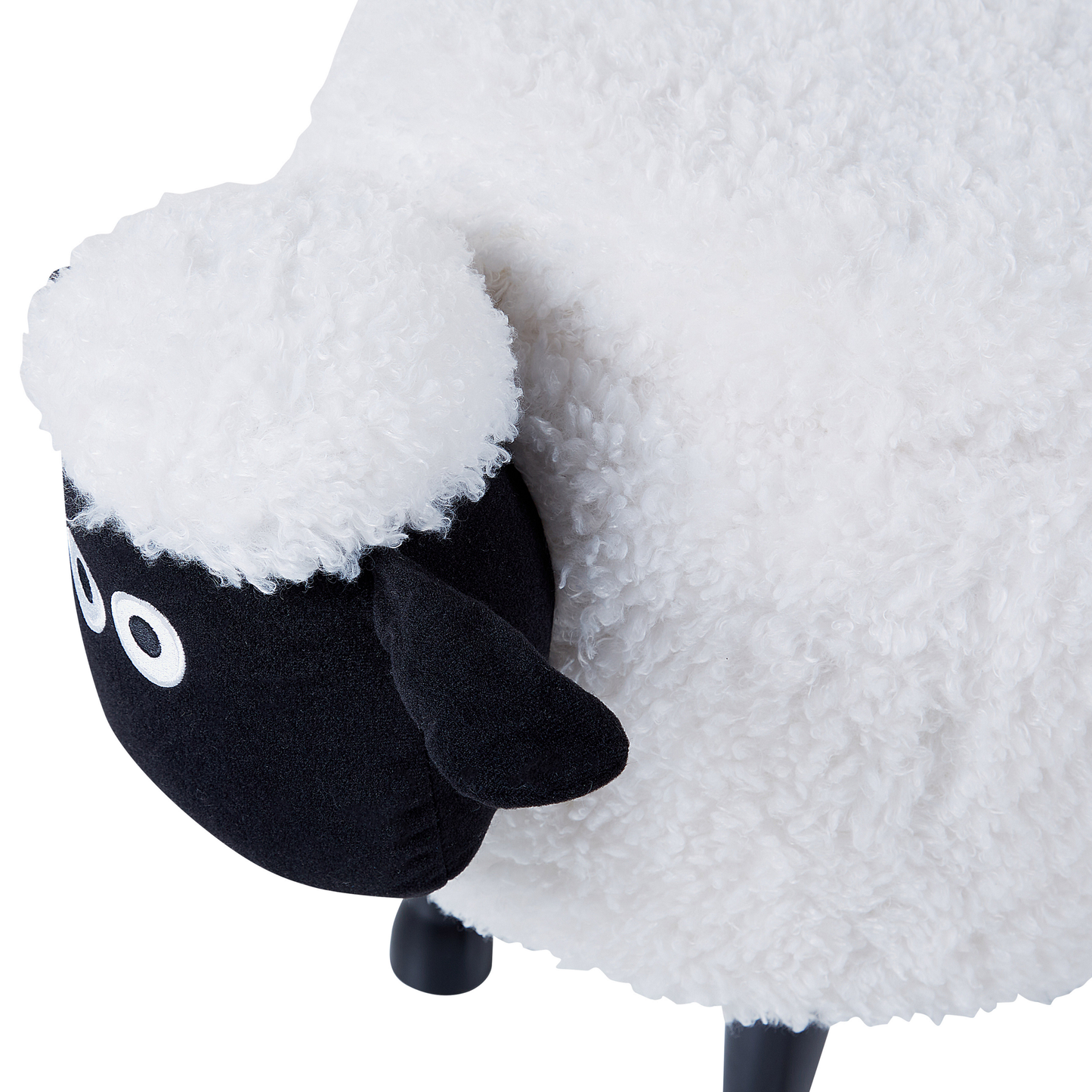 Tierhocker mit Stauraum Felloptik weiss Schafform SHEEP