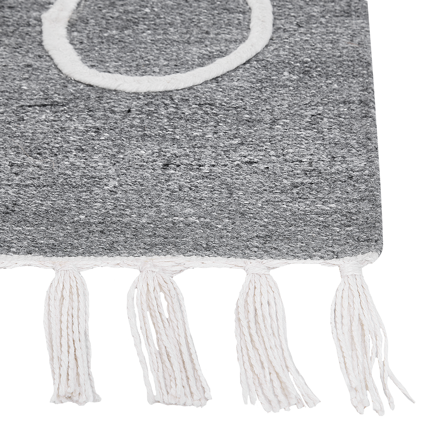 Outdoor Teppich grau 140 x 200 cm abstraktes Muster Kurzflor YAVU