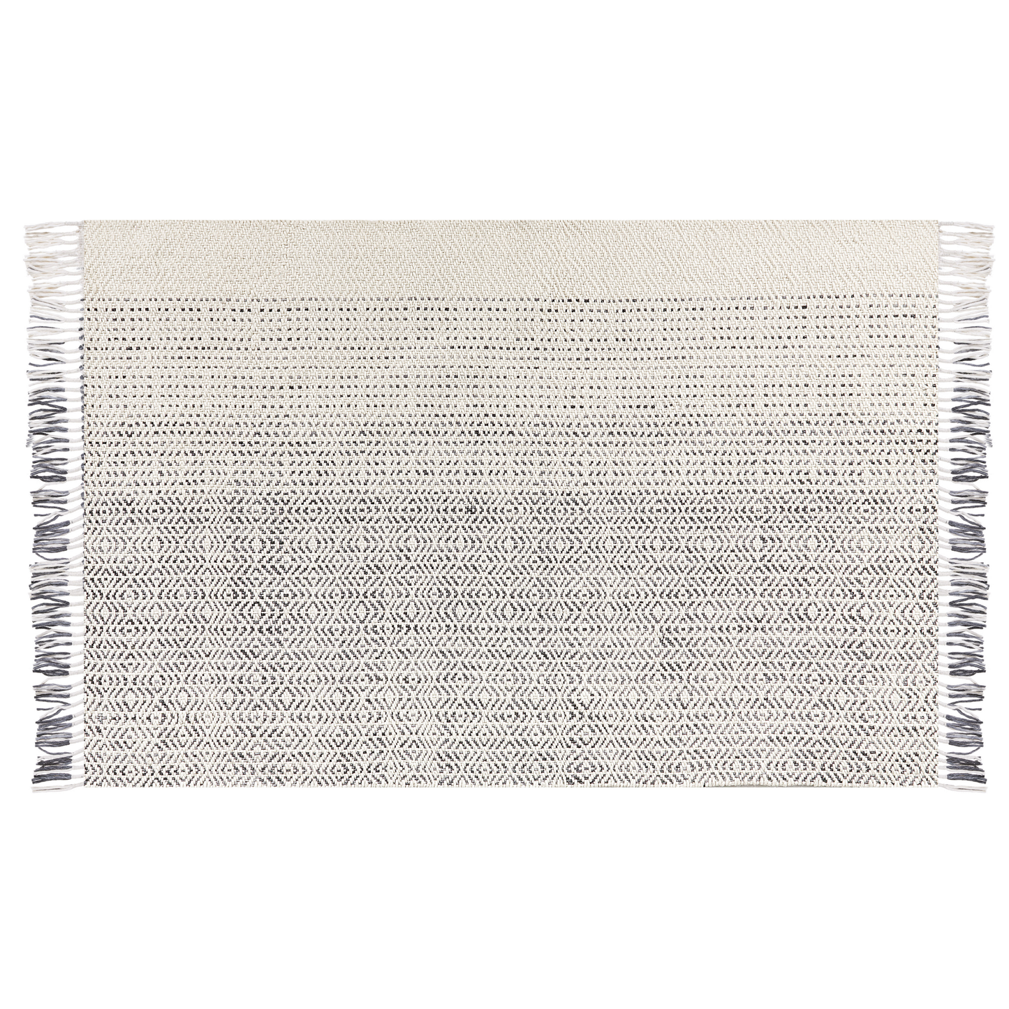 Teppich Wolle weiss / grau 140 x 200 cm Kurzflor OMERLI