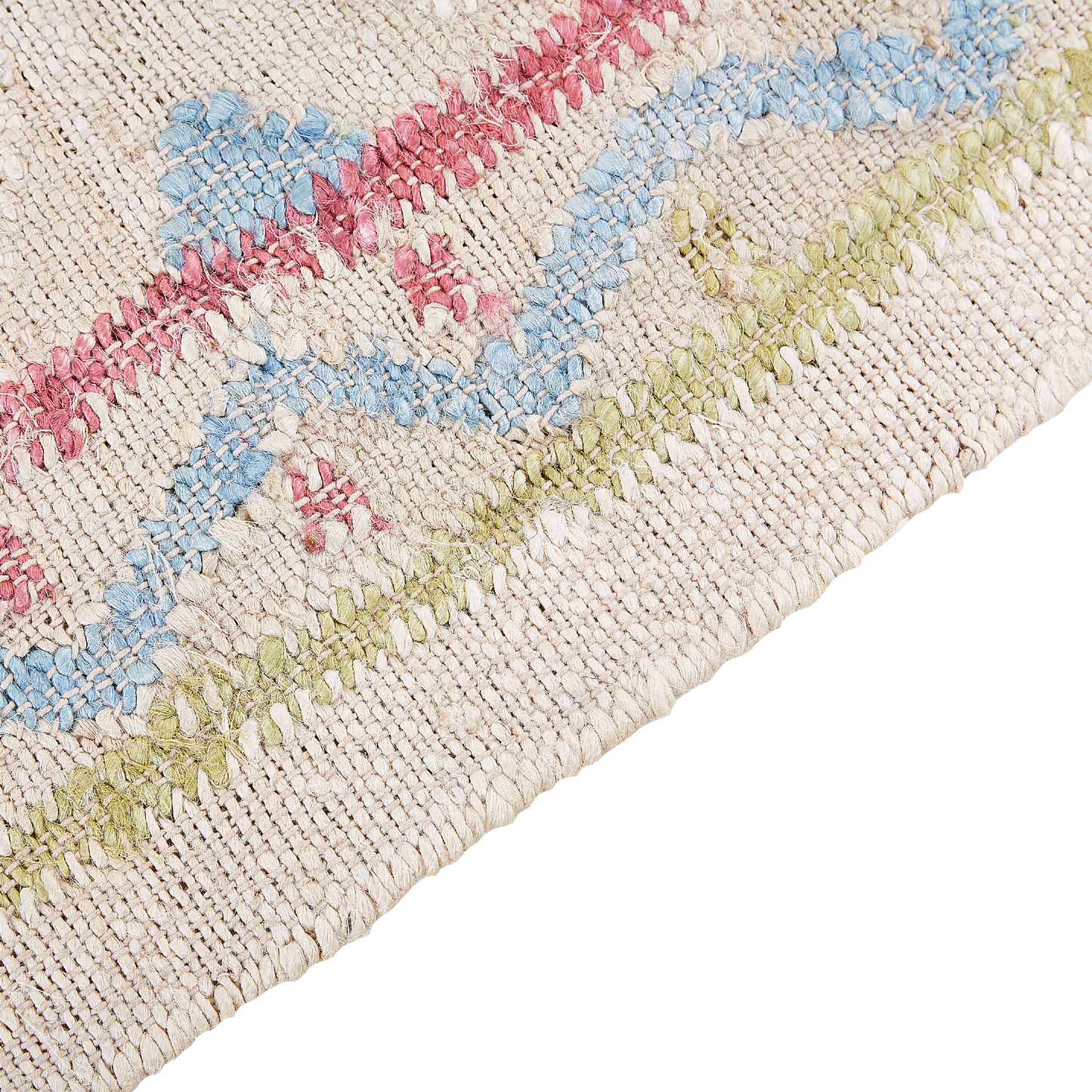 Teppich Jute mehrfarbig 140 x 200 cm orientalisches Muster Kurzflor TERKOS