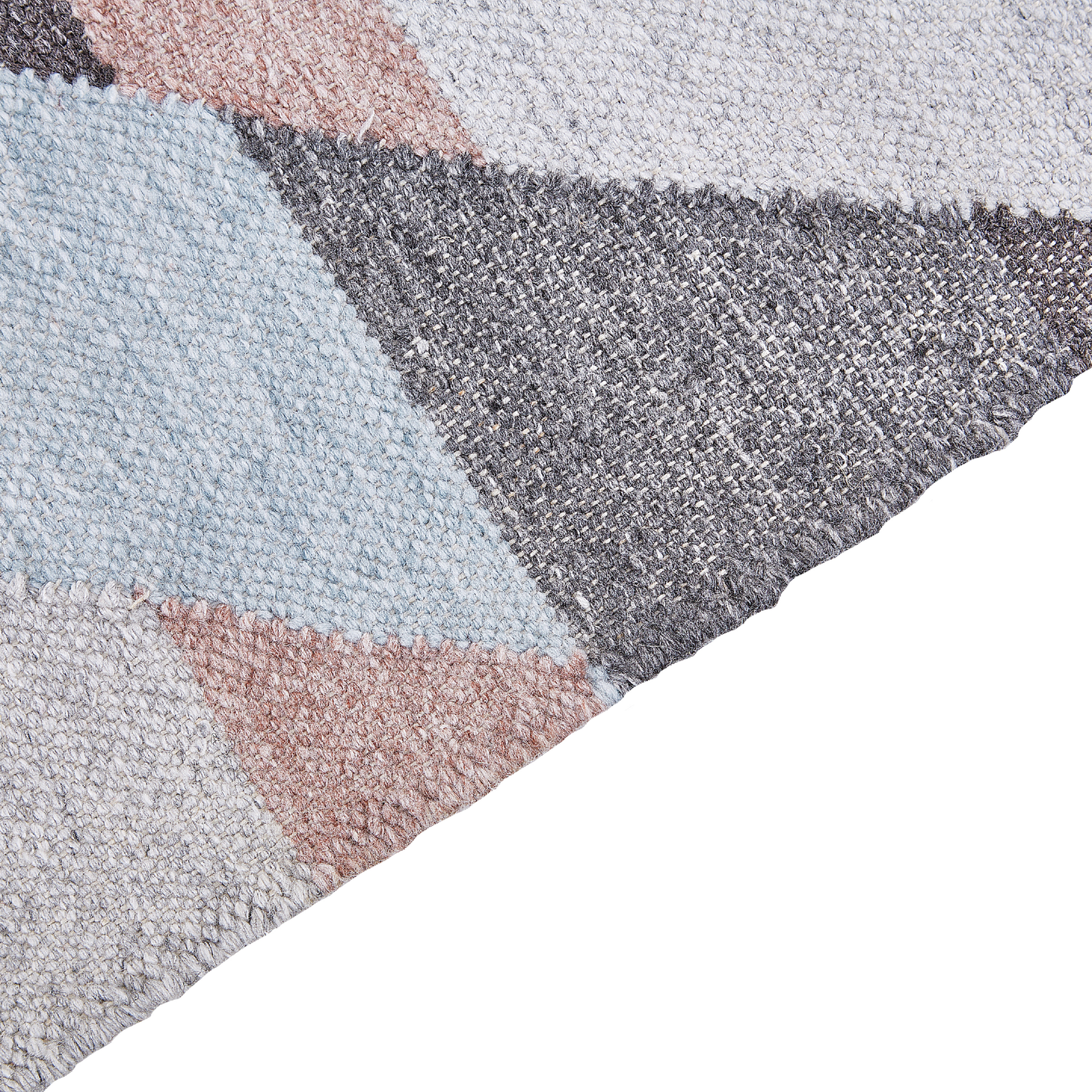 Teppich Jute mehrfarbig 80 x 150 cm geometrisches Muster Kurzflor NAKKAS