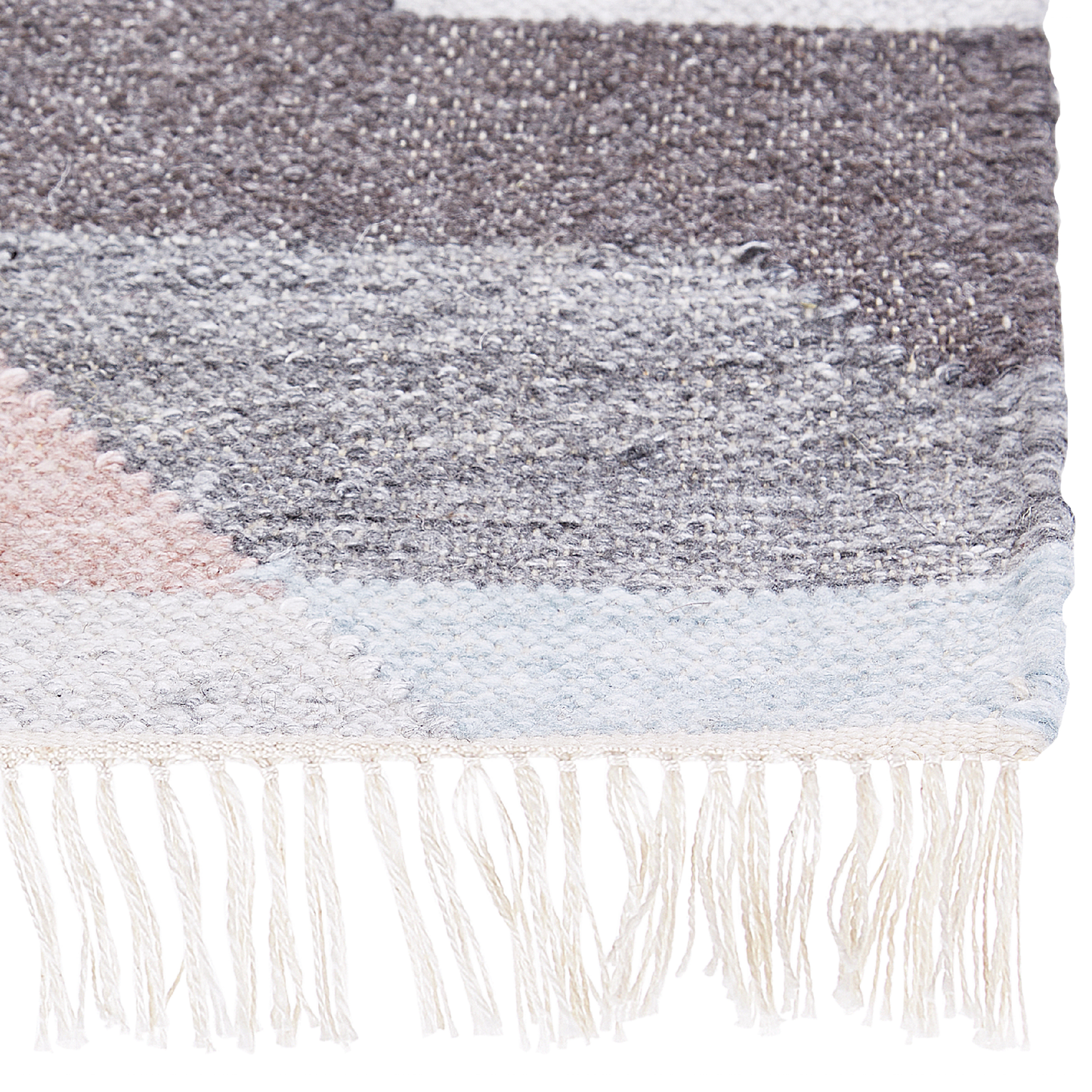 Teppich Jute mehrfarbig 160 x 230 cm geometrisches Muster Kurzflor NAKKAS
