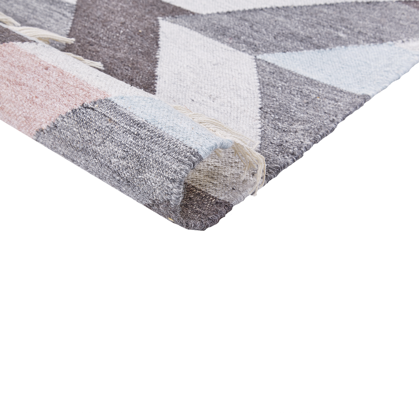 Teppich Jute mehrfarbig 160 x 230 cm geometrisches Muster Kurzflor NAKKAS