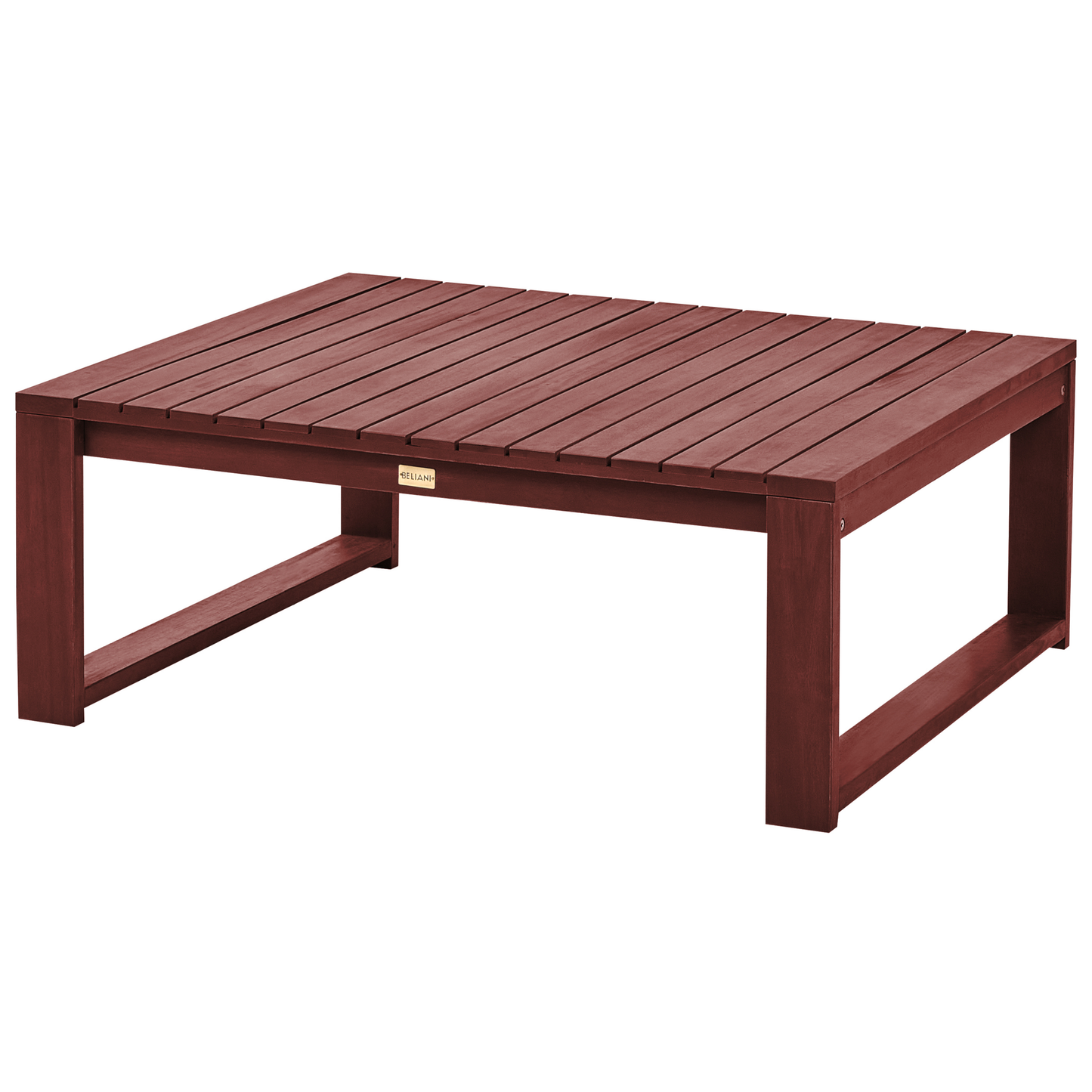 Lounge Set mit Tisch 5-Sitzer TIMOR modular zertifiziertes Akazienholz Dunkelrot