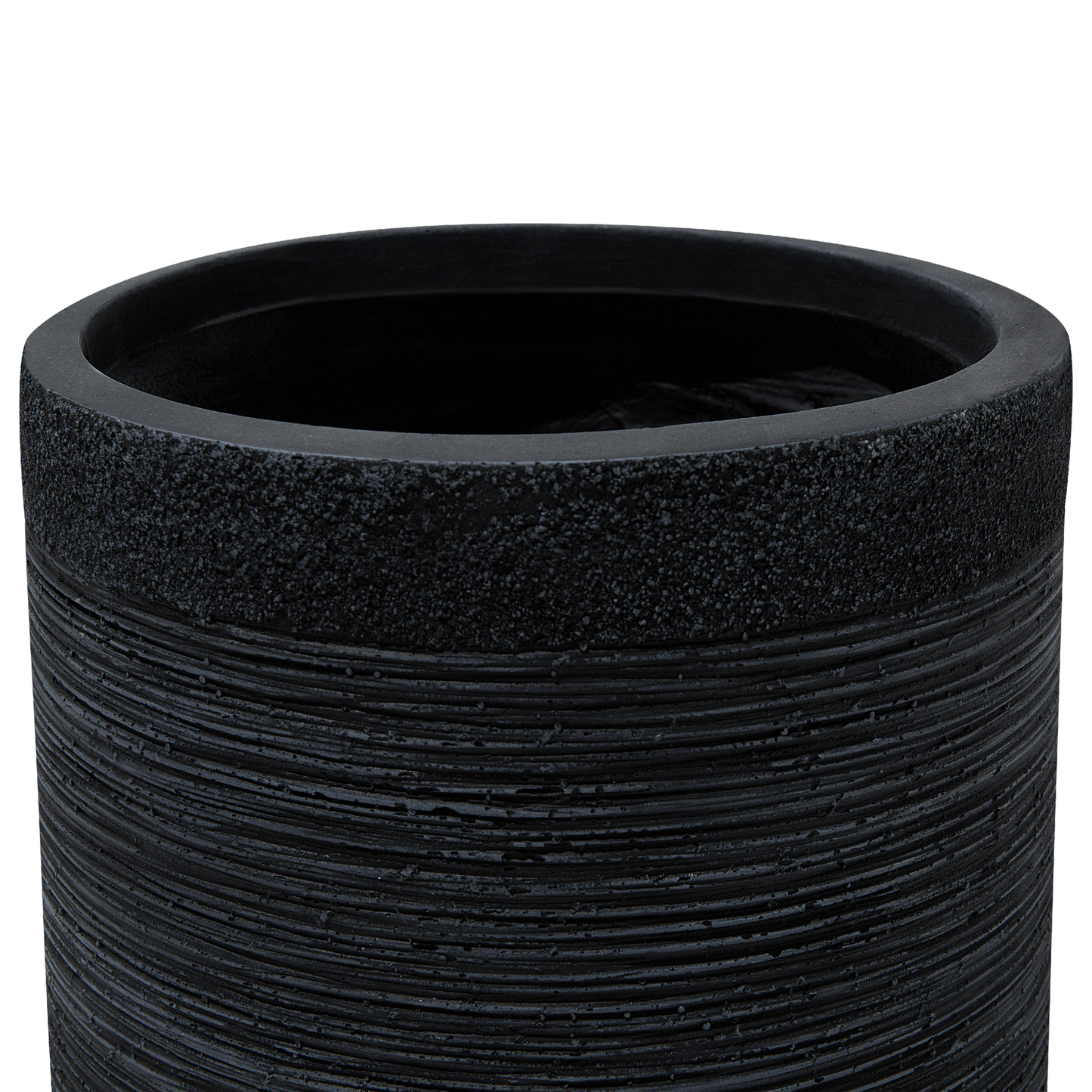 Blumentopf schwarz rund 26 x 26 x 25 cm SAMOS