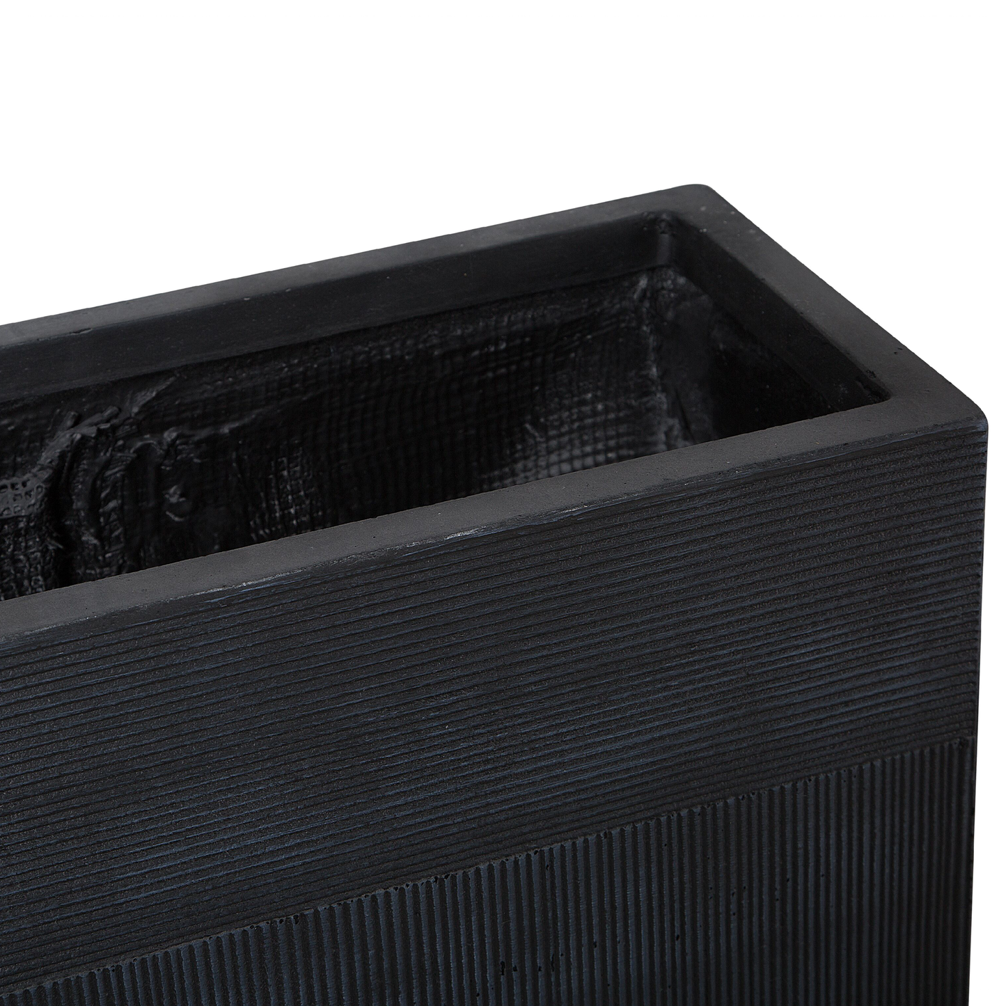 Blumentopf schwarz rechteckig 80 x 30 x 92 cm THIMENA