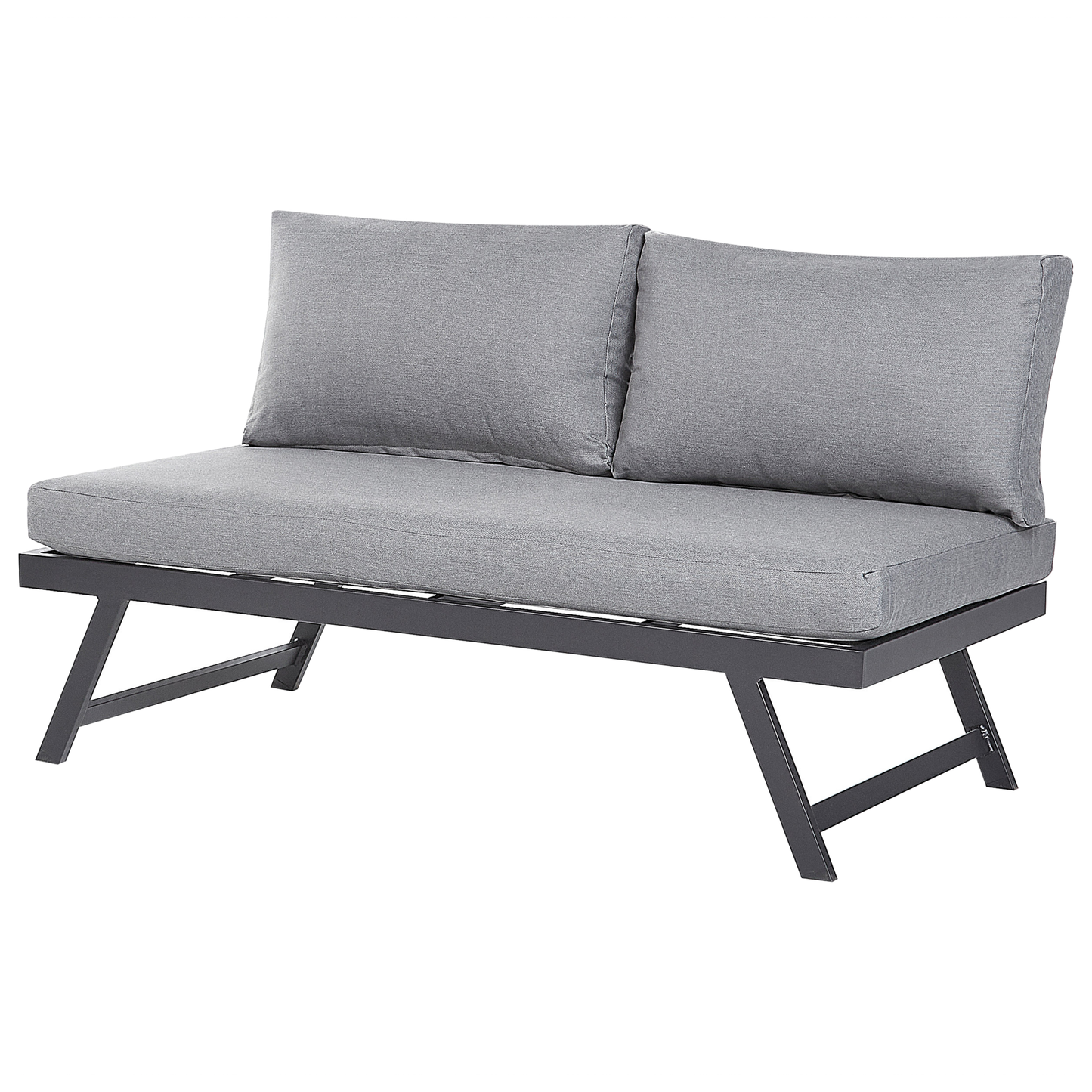 Garten Ecksofa mit Tisch 5-Sitzer COCCORINO Metall Grau