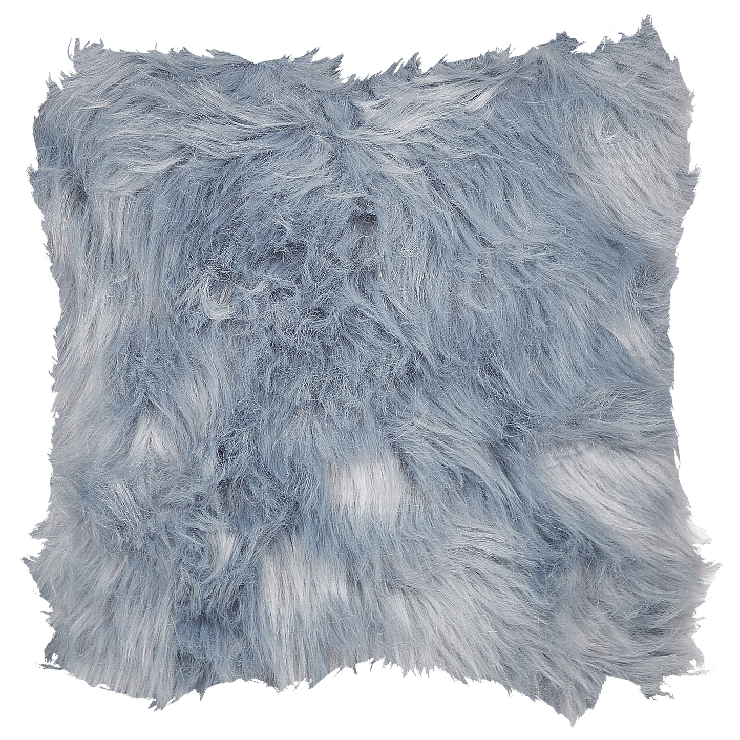 Dekokissen 2er Set LUBHA Webpelz 42 x 42 cm Dunkelblau Ohne Muster