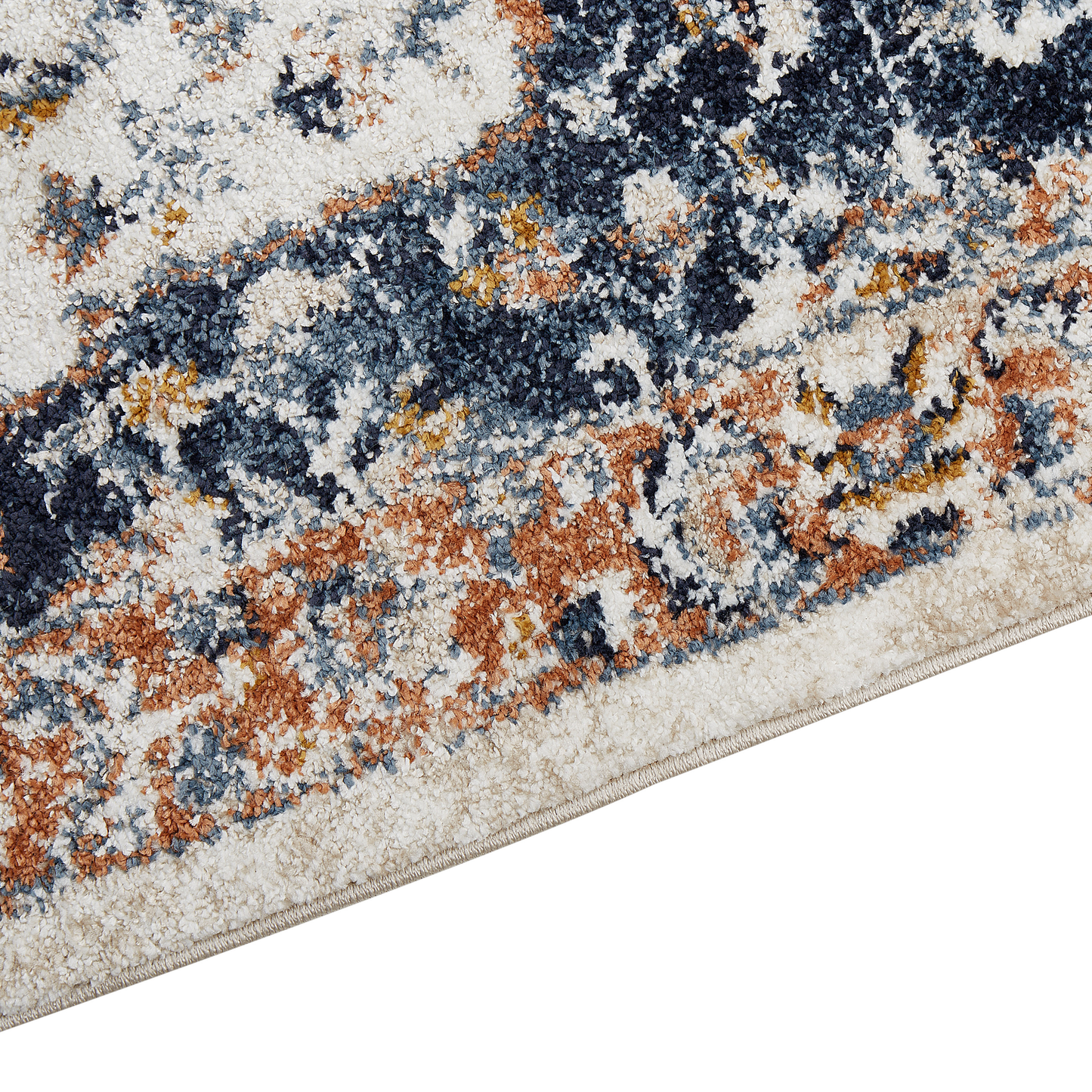 Teppich mehrfarbig 80 x 150 cm orientalisches Muster Kurzflor HERMON