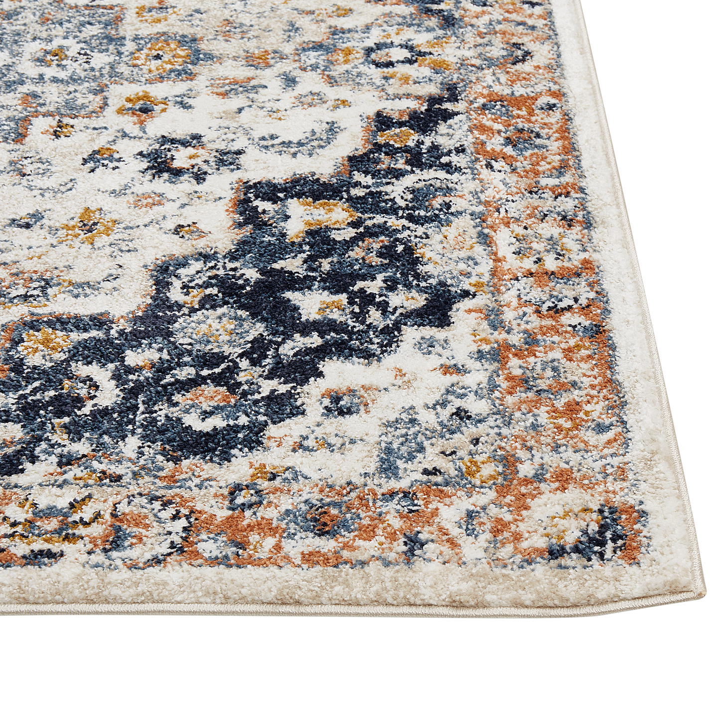 Teppich mehrfarbig 80 x 150 cm orientalisches Muster Kurzflor HERMON