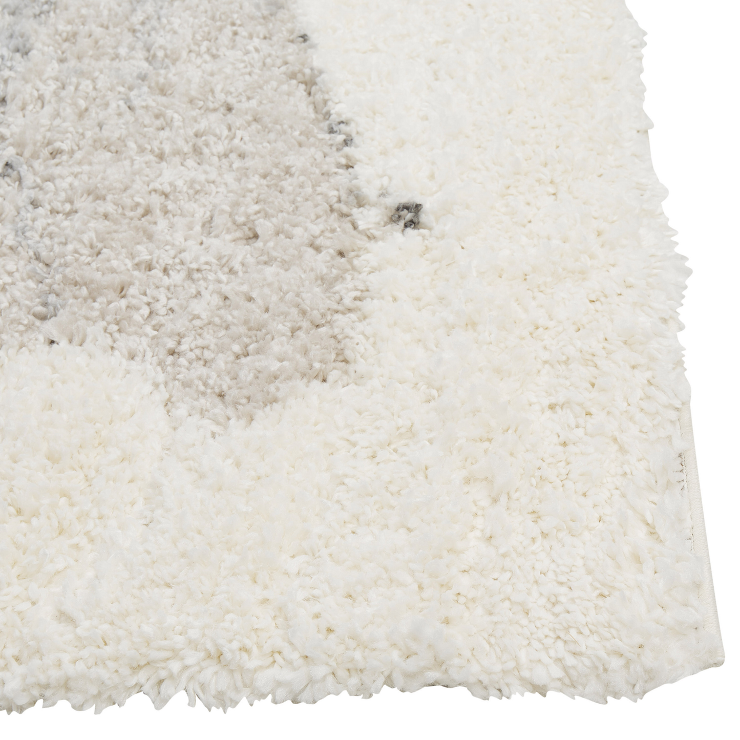 Teppich weiss / grau 200 x 300 cm abstraktes Muster Shaggy MASIS