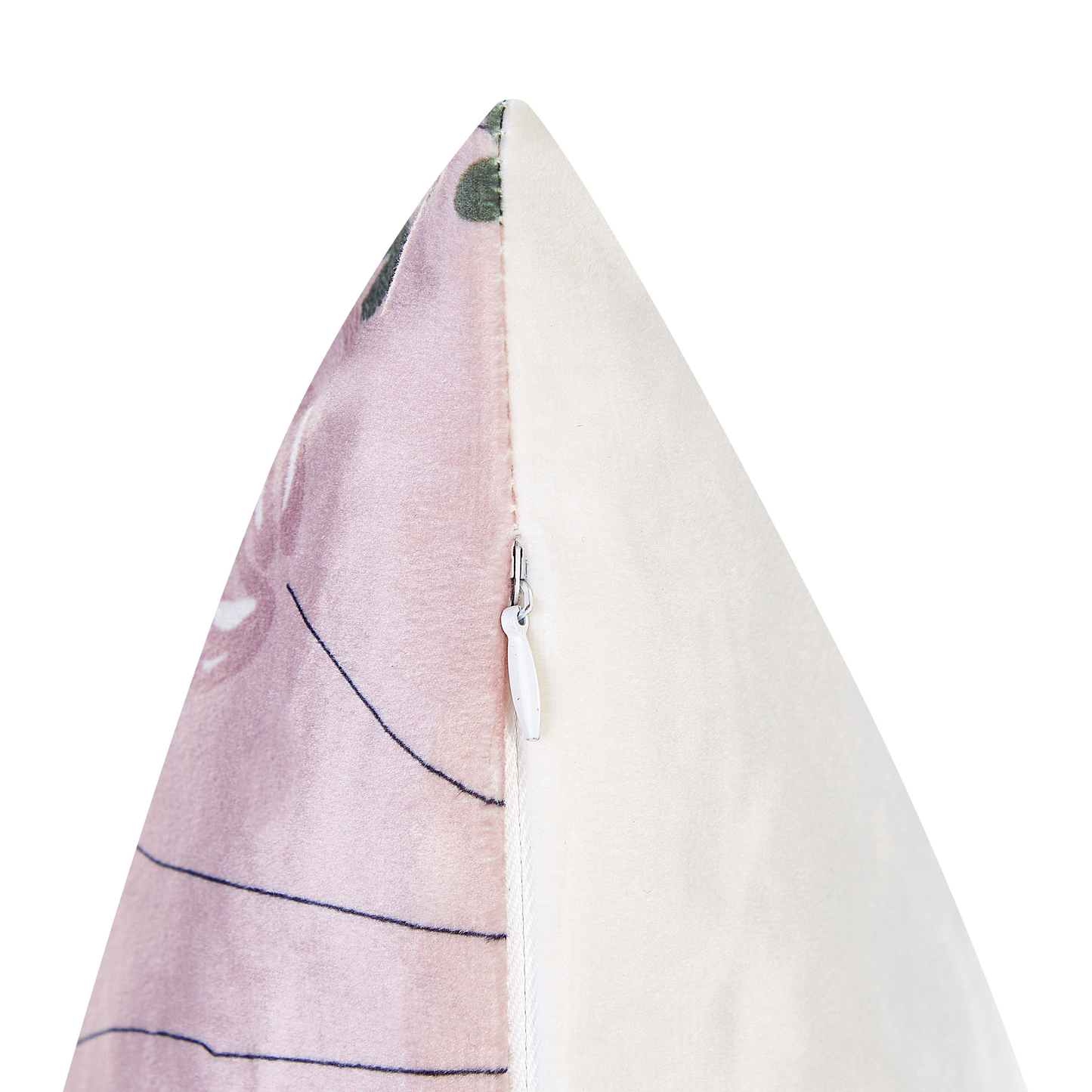 Dekokissen 2er Set CYCLAMEN Samtstoff 45 x 45 cm Pastellrosa Blumenmuster