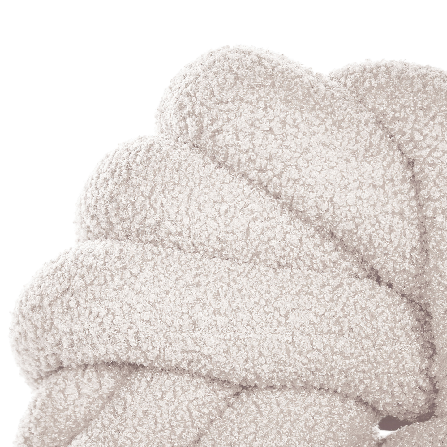 Dekokissen AKOLA Bouclé 31 x 31 cm Cremeweiss Ohne Muster