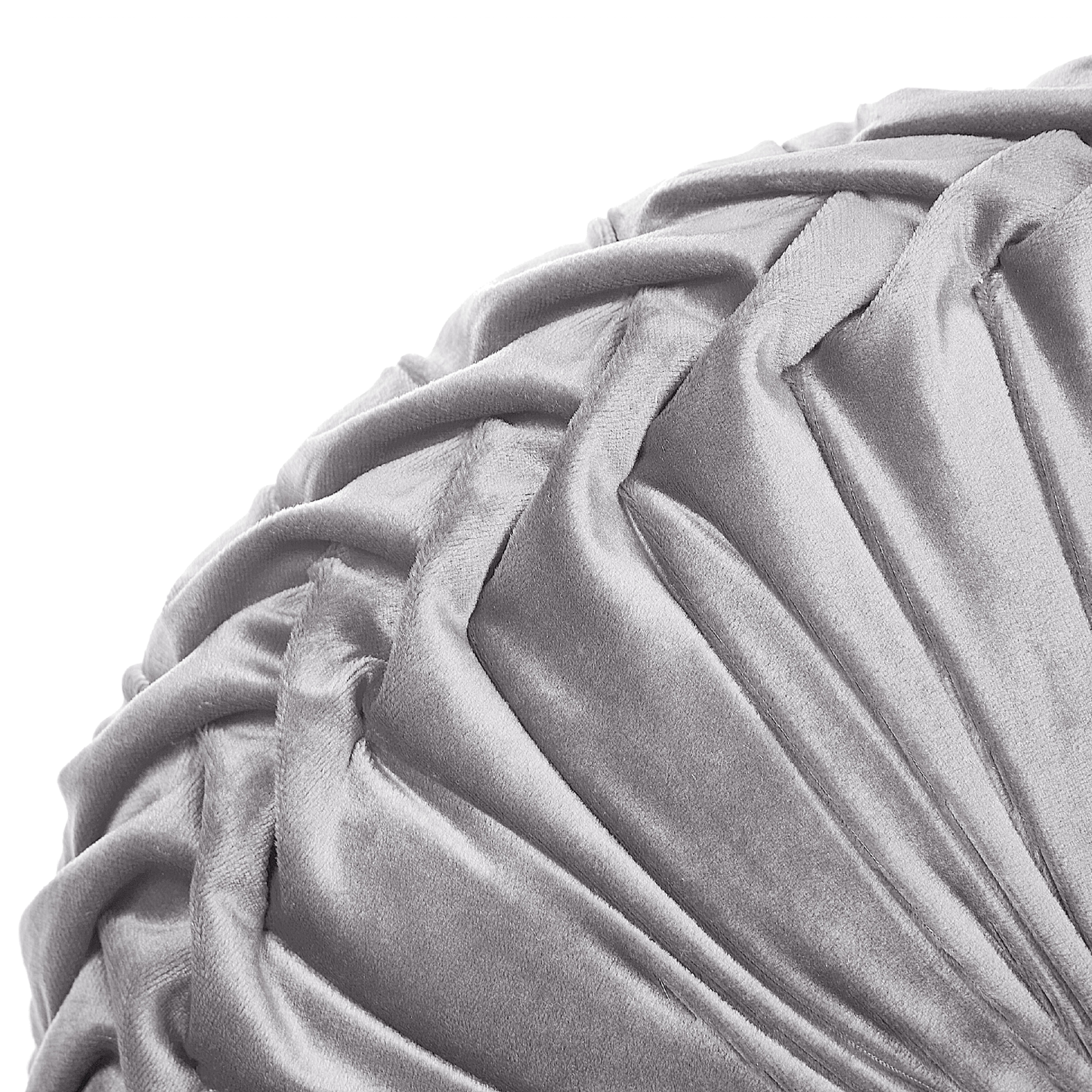 Dekokissen 2er Set UDALA Samtstoff 40 x 40 cm Grau Ohne Muster