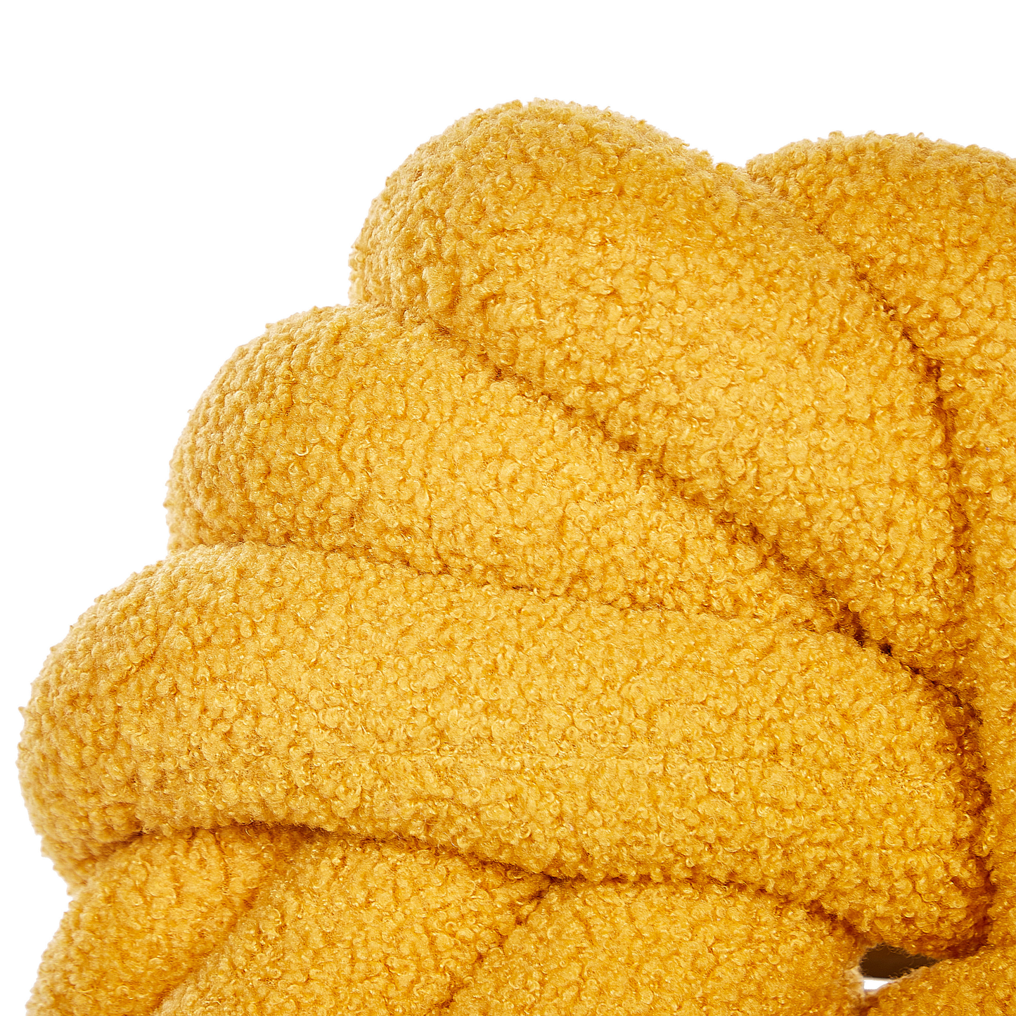 Dekokissen 2er Set AKOLA Bouclé 31 x 31 cm Senfgelb Ohne Muster