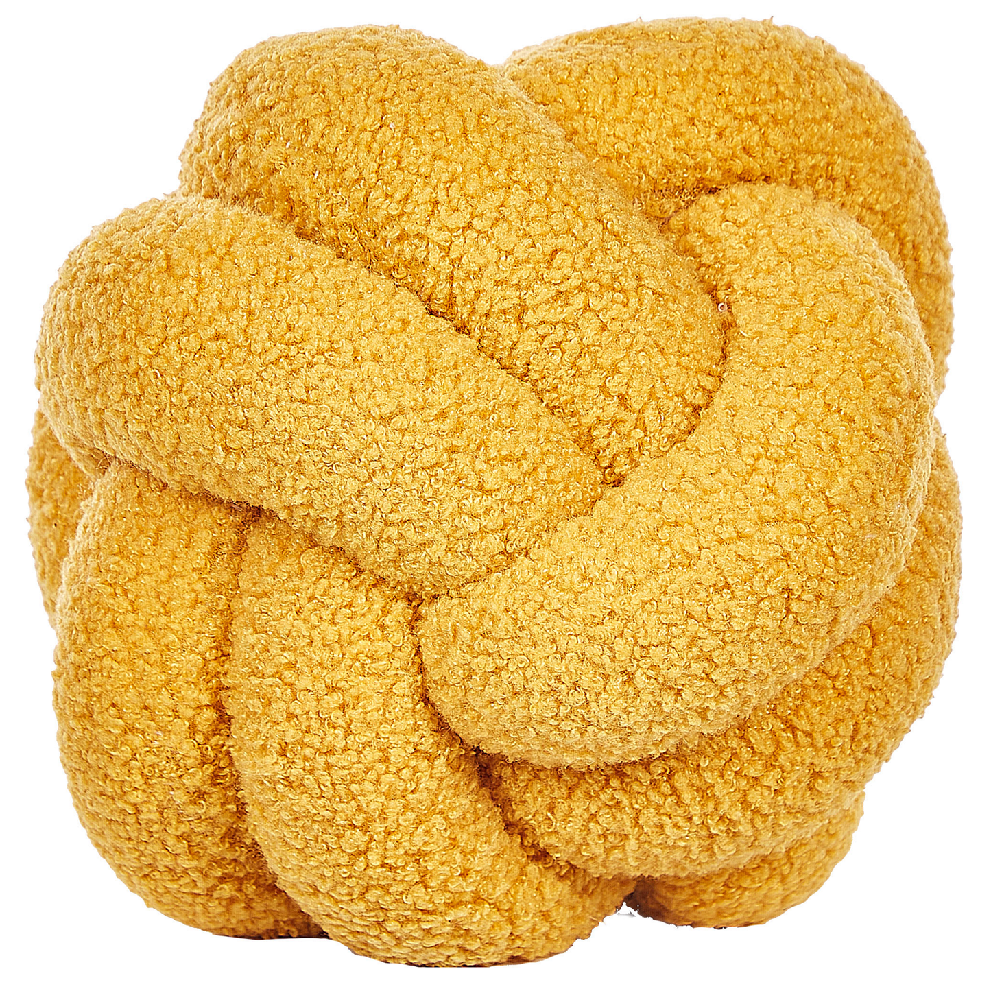 Dekokissen MALNI Bouclé 19 x 19 cm Senfgelb Ohne Muster