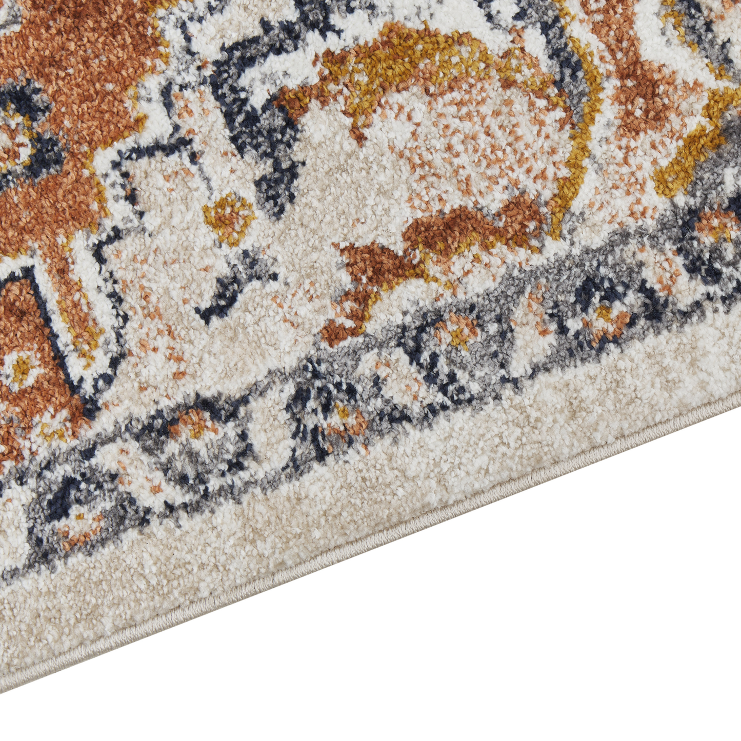 Teppich mehrfarbig 80 x 150 cm orientalisches Muster Kurzflor METSAMOR