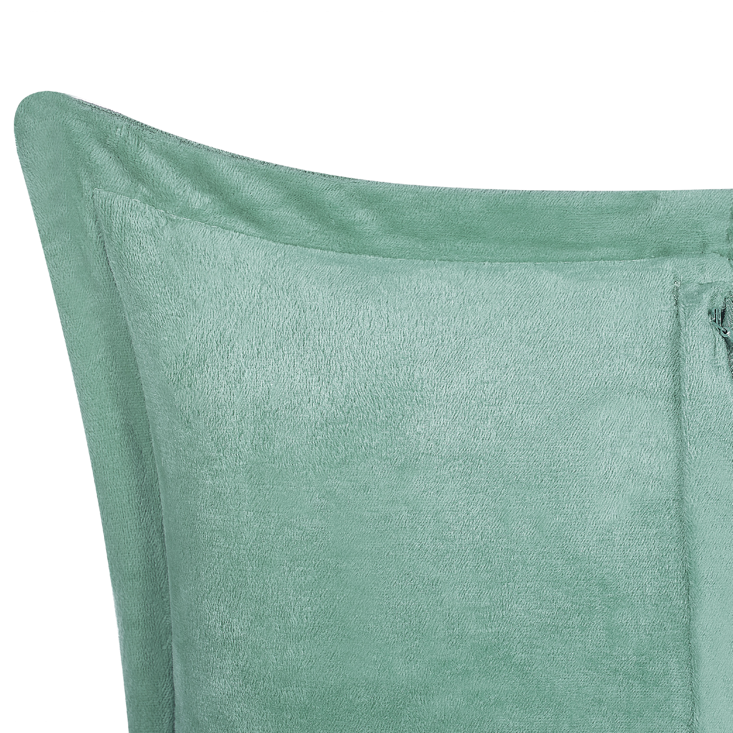 Dekokissen 2er Set ZINNIA Cord 43 x 43 cm Hellgrün Ohne Muster