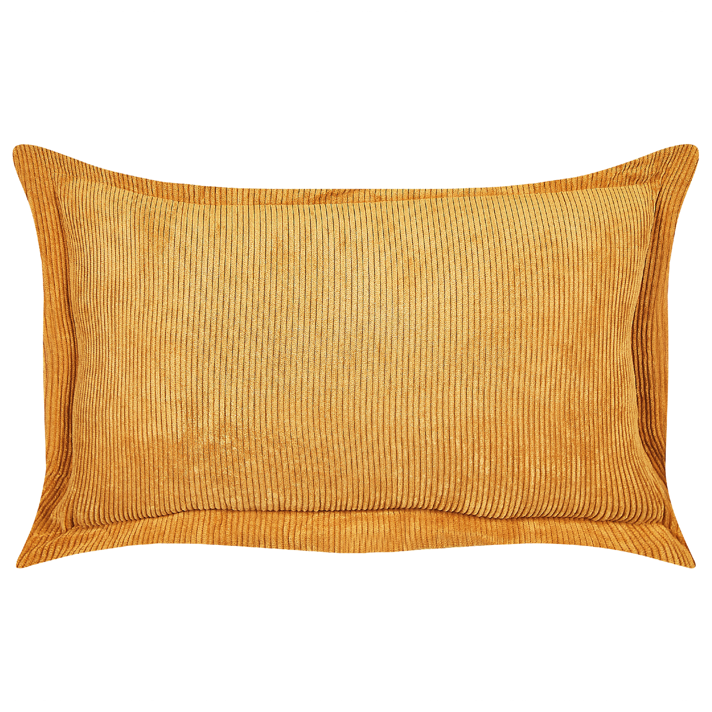 Dekokissen 2er Set ZINNIA Cord 47 x 27 cm Senfgelb Ohne Muster