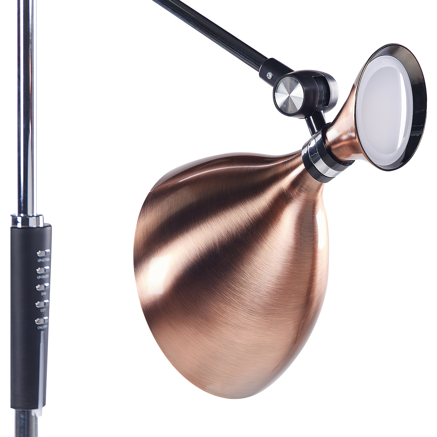 LED Stehlampe ANDROMEDA mit Dimmer Metall Kupfer