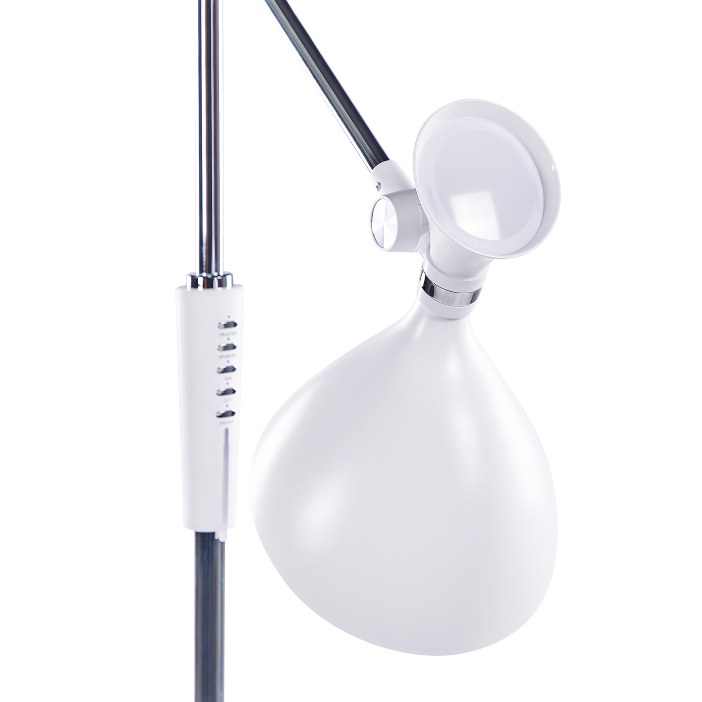 LED Stehlampe ANDROMEDA mit Dimmer Metall Weiss