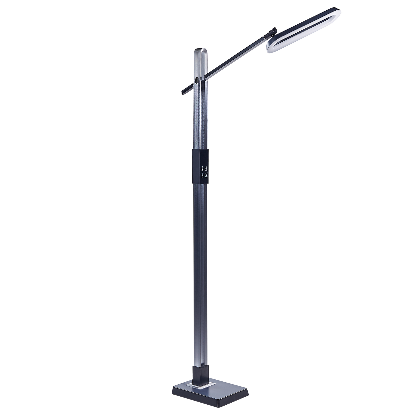 LED Stehlampe AQUARIUS mit Dimmer Metall Dunkelgrau