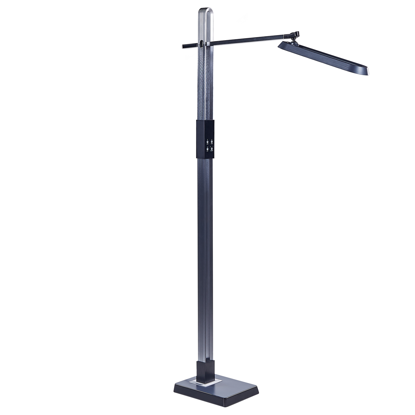 LED Stehlampe AQUARIUS mit Dimmer Metall Dunkelgrau
