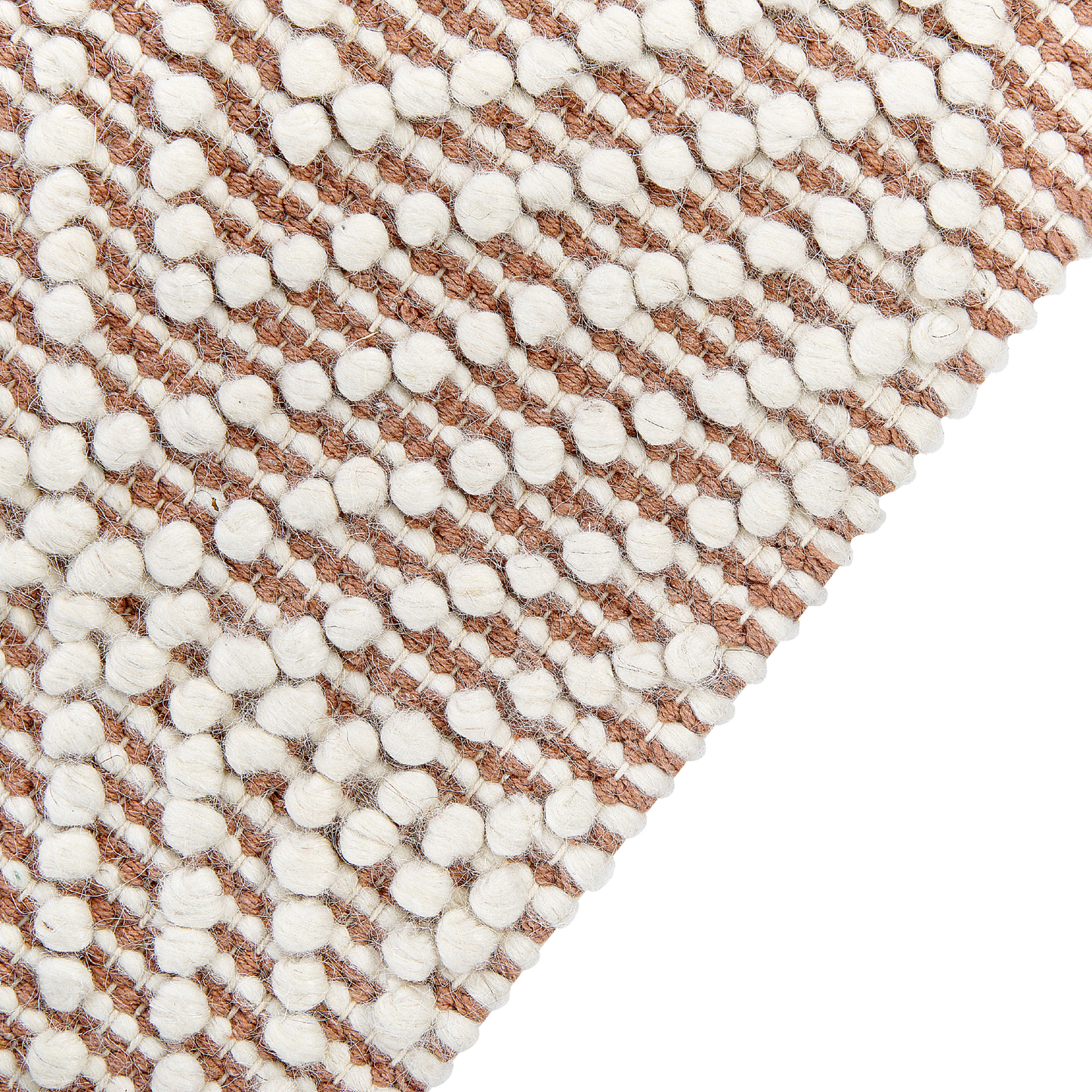 Teppich Wolle beige / braun 160 x 230 cm geometrisches Muster KESTEL