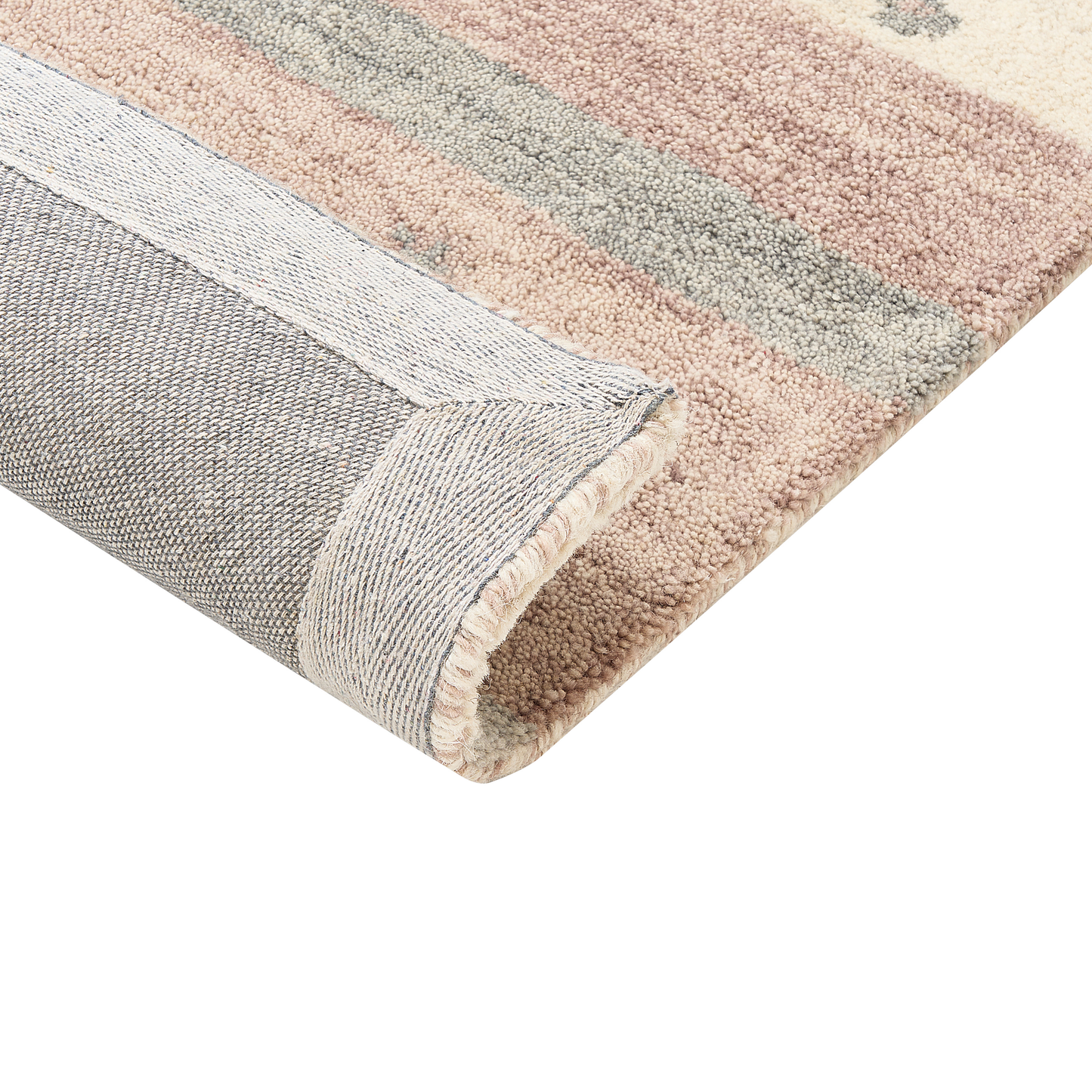 Gabbeh Teppich Wolle beige / hellbraun 140 x 200 cm Hochflor KARLI