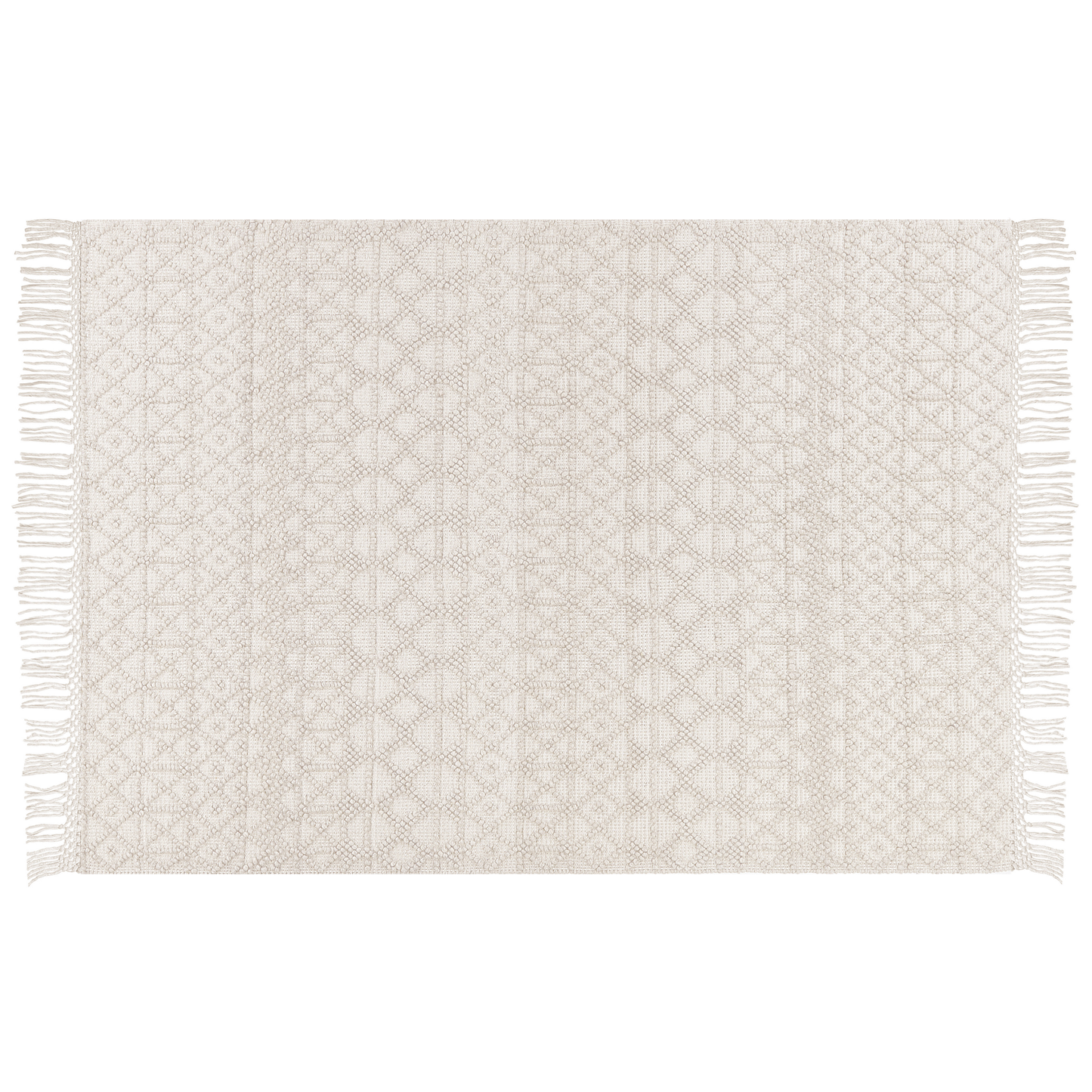 Teppich Wolle hellbeige 160 x 230 cm Kurzflor ALUCRA