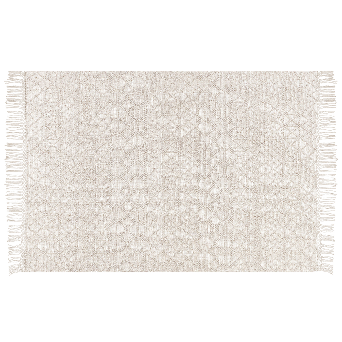 Teppich Wolle hellbeige 200 x 300 cm Kurzflor ALUCRA