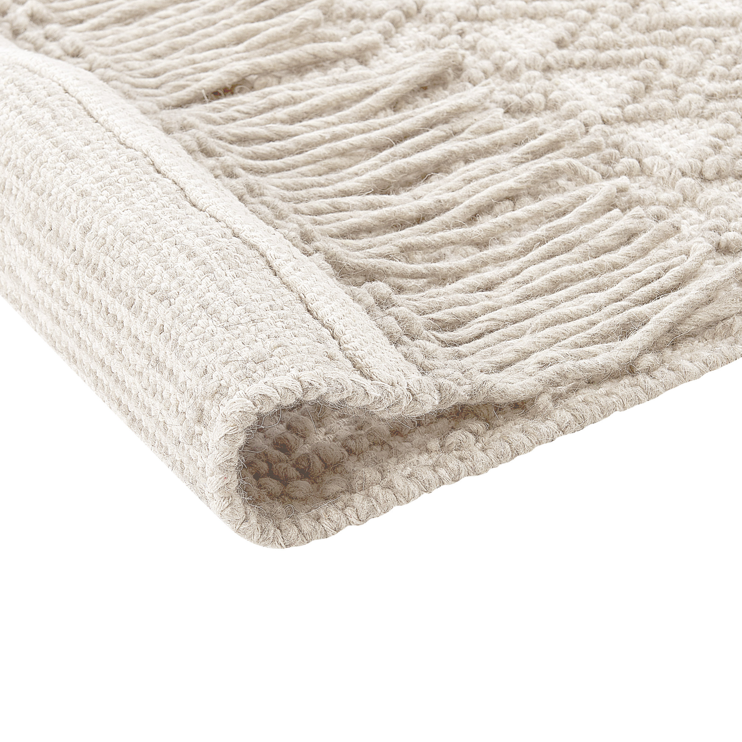 Teppich Wolle hellbeige 200 x 300 cm Kurzflor ALUCRA