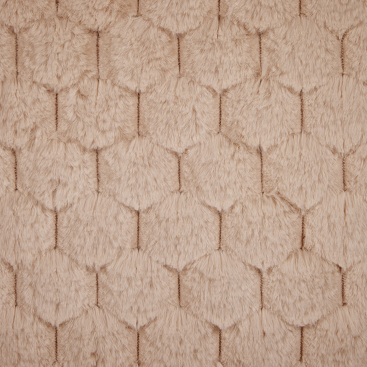 Dekokissen 2er Set PURSLANE Webpelz 43 x 43 cm Sandbeige Geometrisches Muster