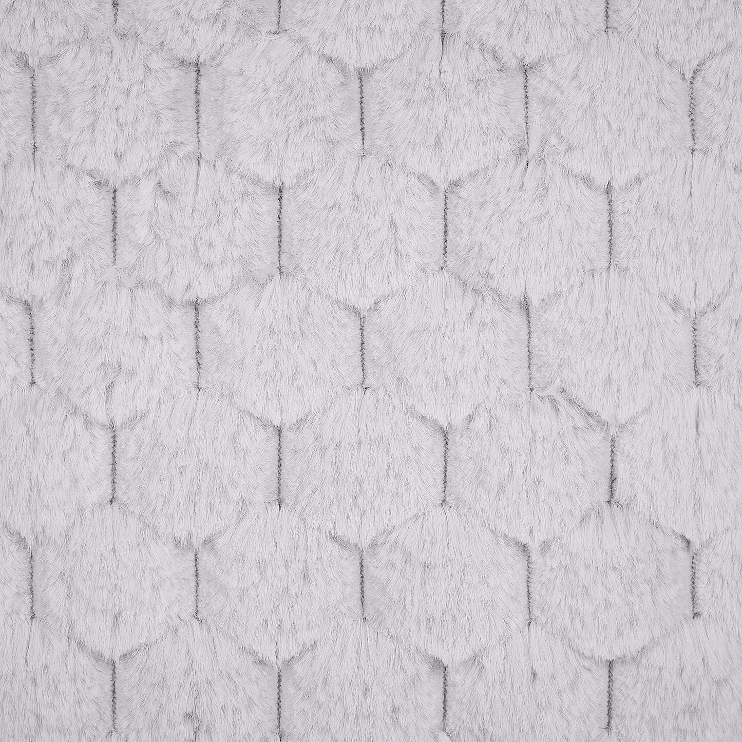 Dekokissen 2er Set PURSLANE Webpelz 43 x 43 cm Hellgrau Geometrisches Muster